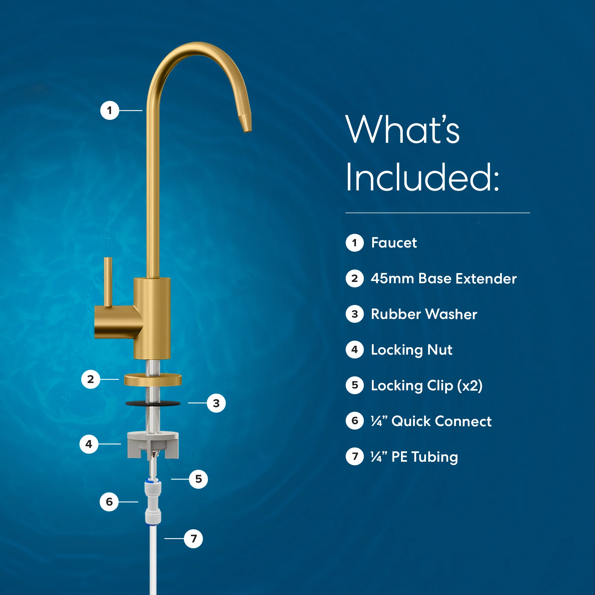 Brio Modern Series Water Faucet - Brushed Gold - Image 8