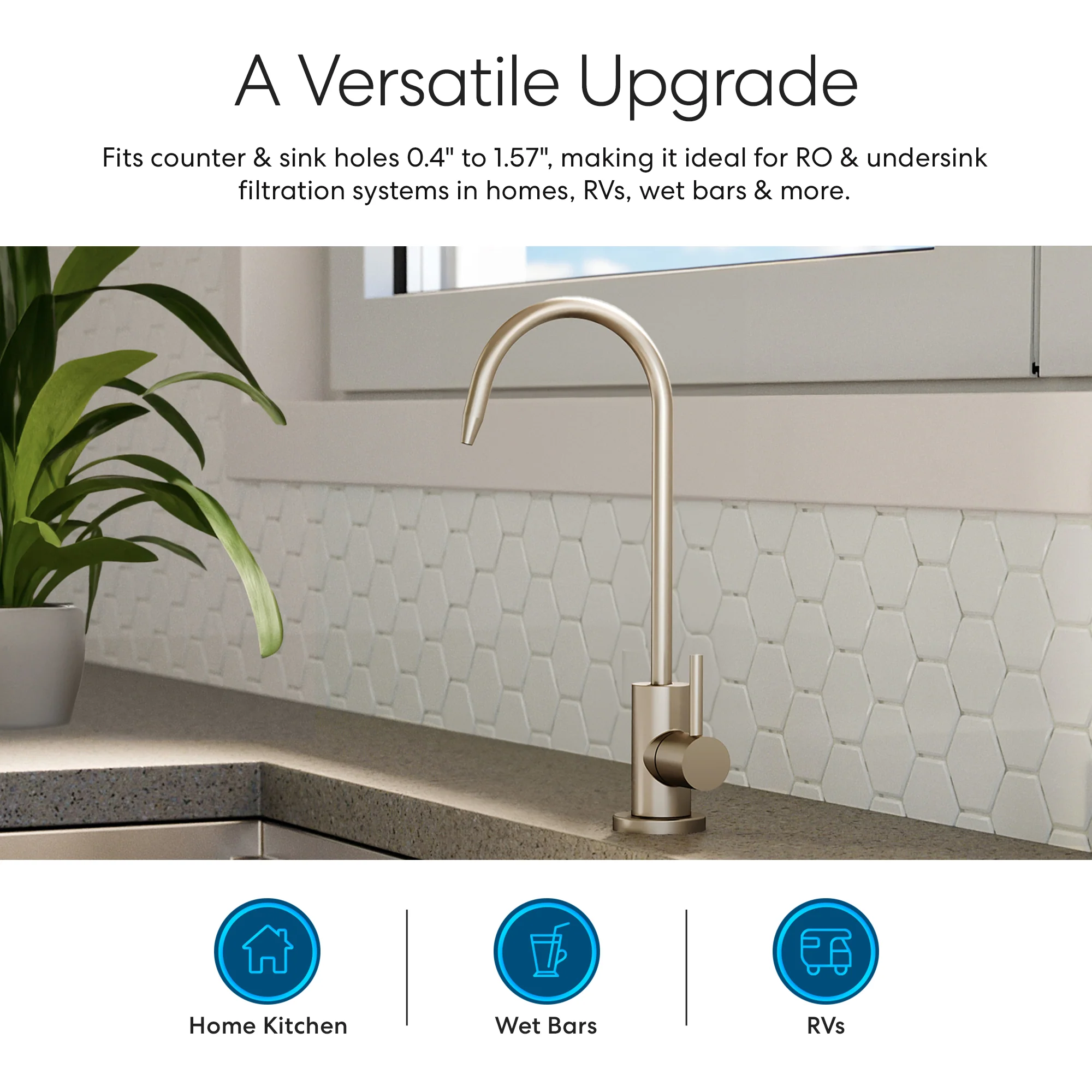 Brio Modern Series Water Faucet- Brushed Nickel - Image 6