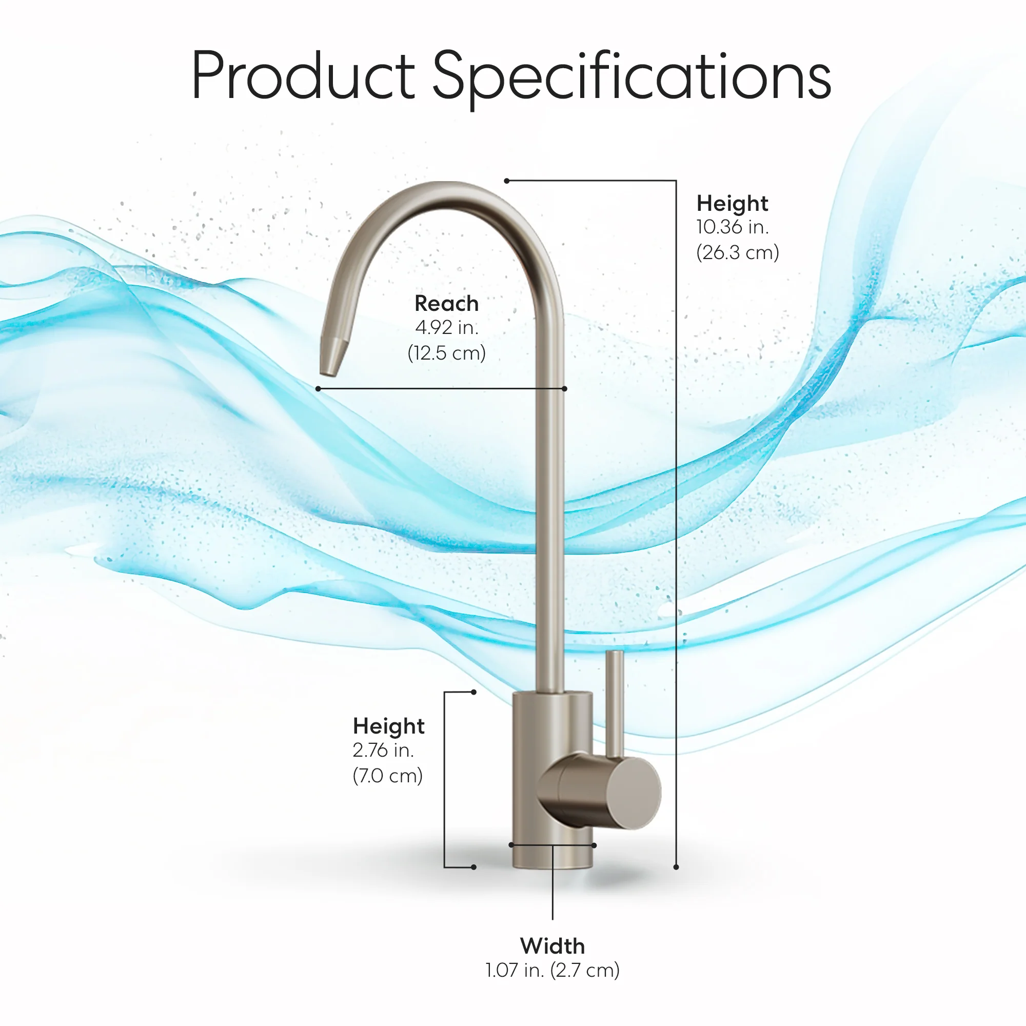 Brio Modern Series Water Faucet- Brushed Nickel - Image 9