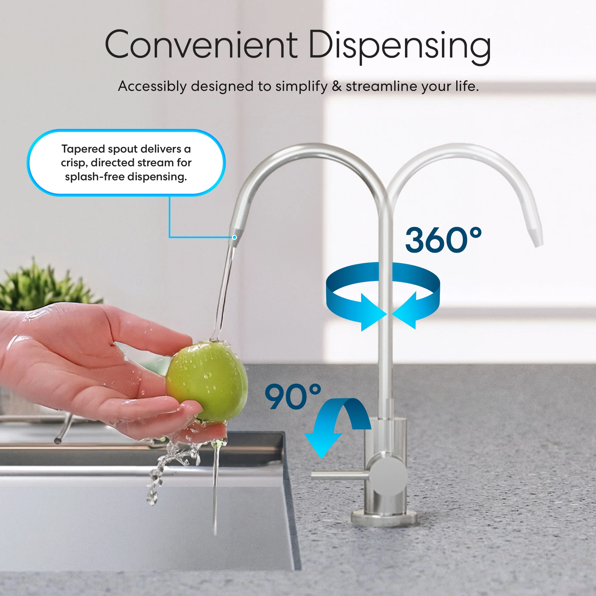 Brio Modern Series Water Faucet - Chrome - Image 3