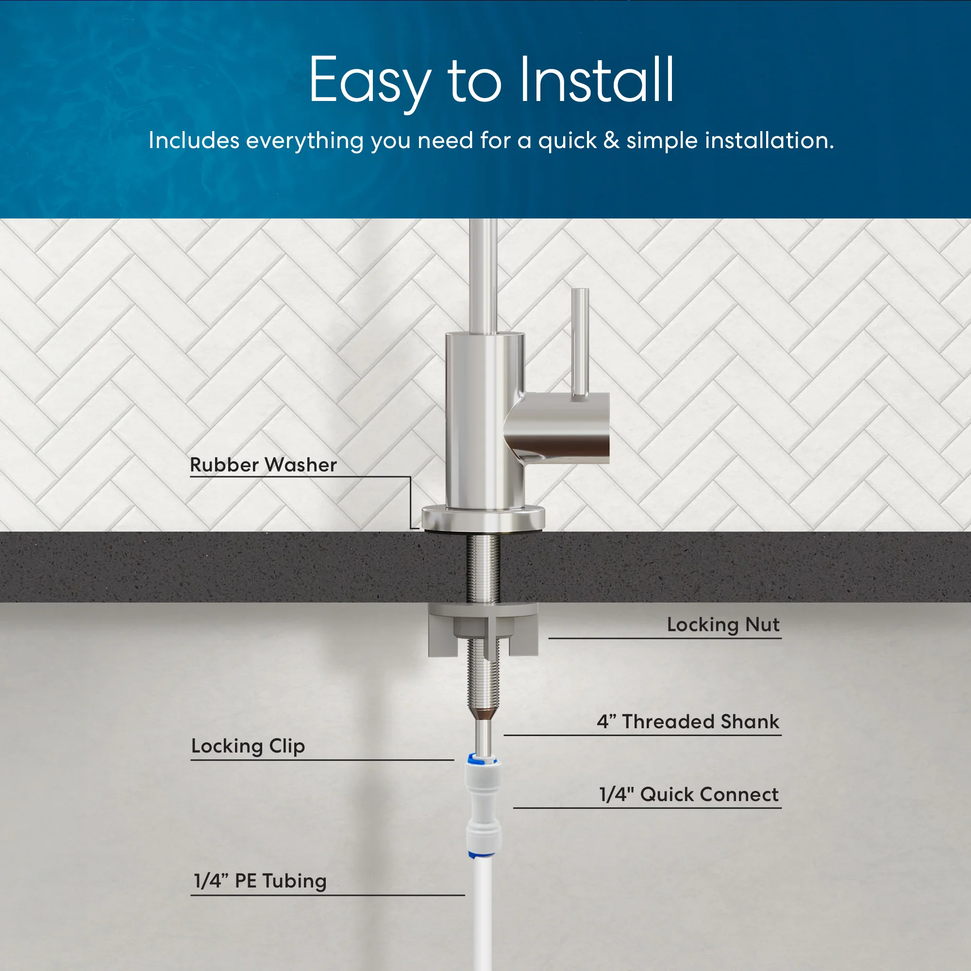 Brio Modern Series Water Faucet - Chrome - Image 5
