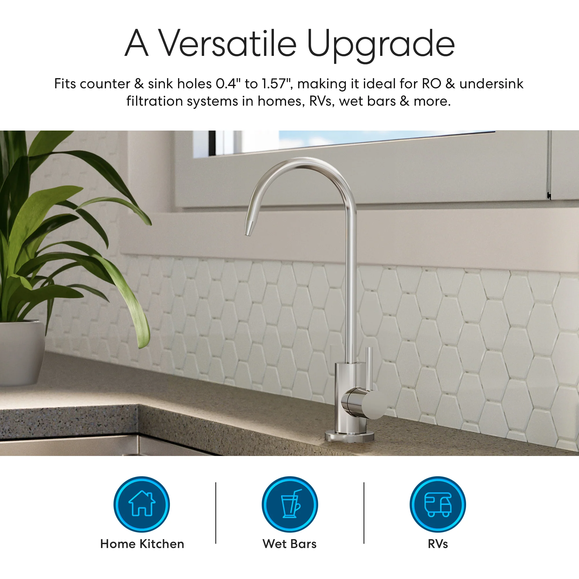 Brio Modern Series Water Faucet - Chrome - Image 6