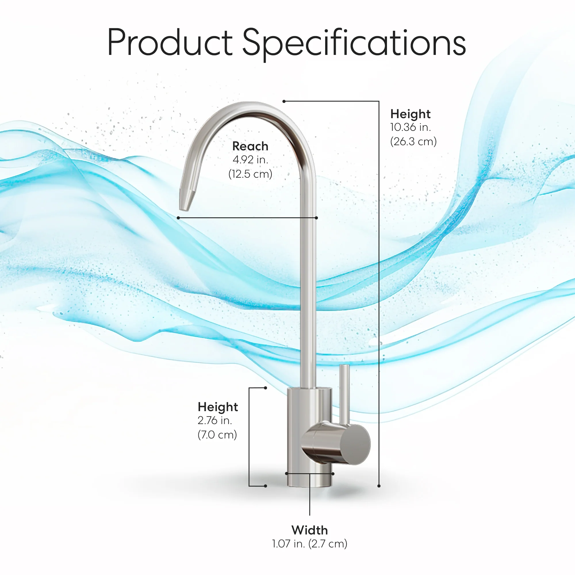 Brio Modern Series Water Faucet - Chrome - Image 9