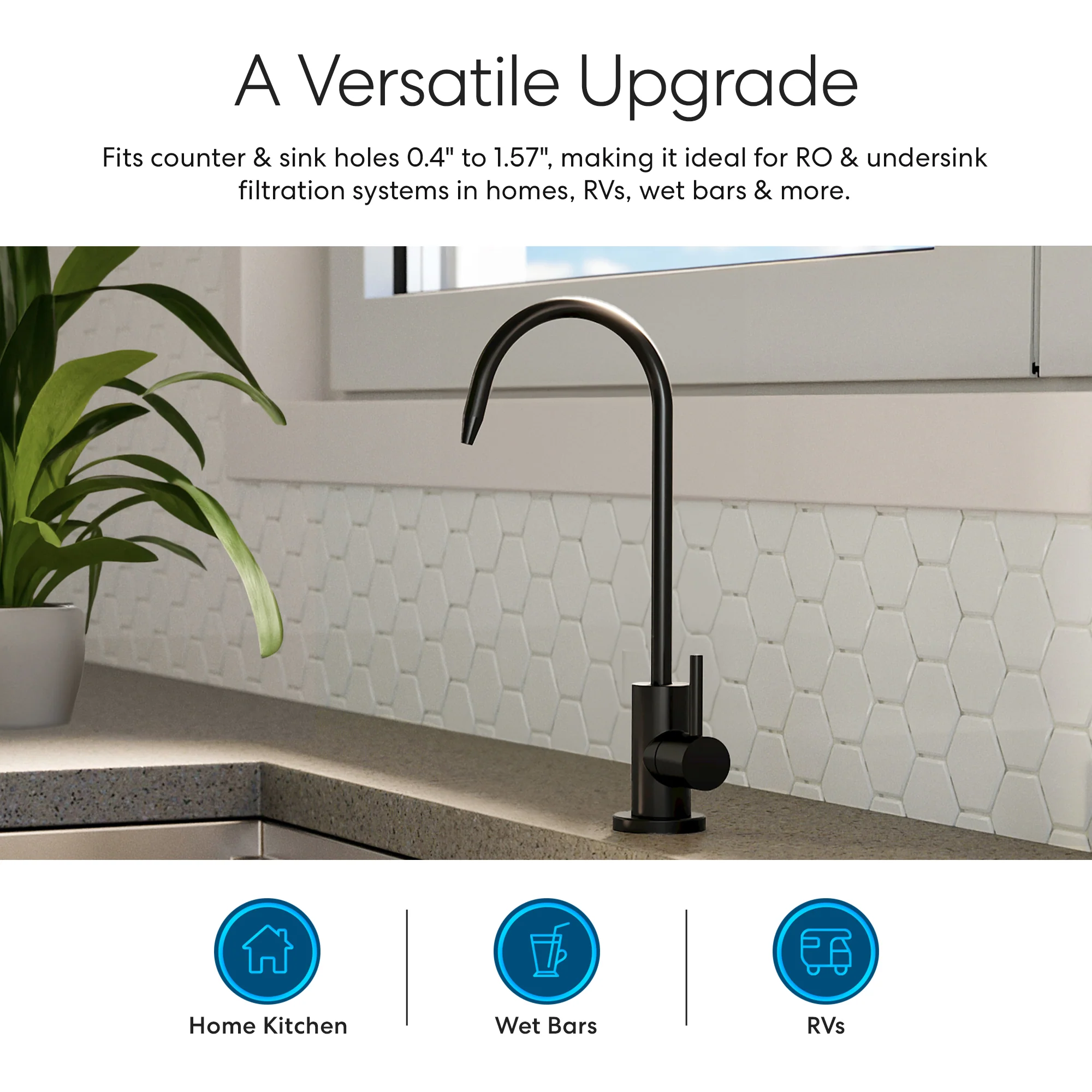 Brio Modern Series Water Faucet-Matte Black - Image 6