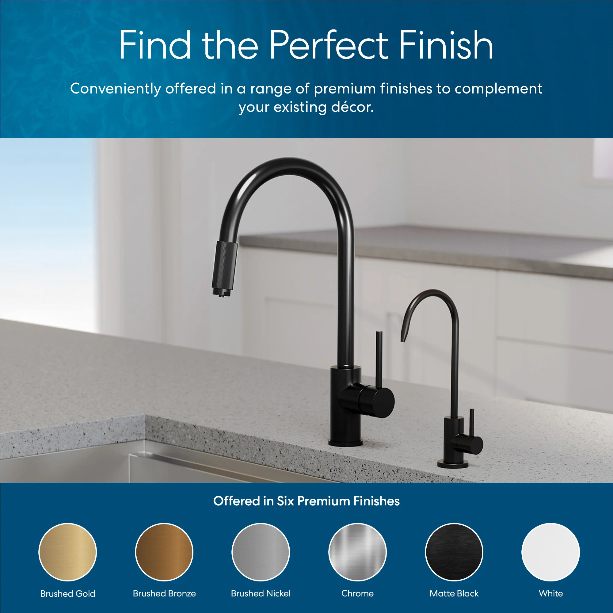 Brio Modern Series Water Faucet-Matte Black - Image 7