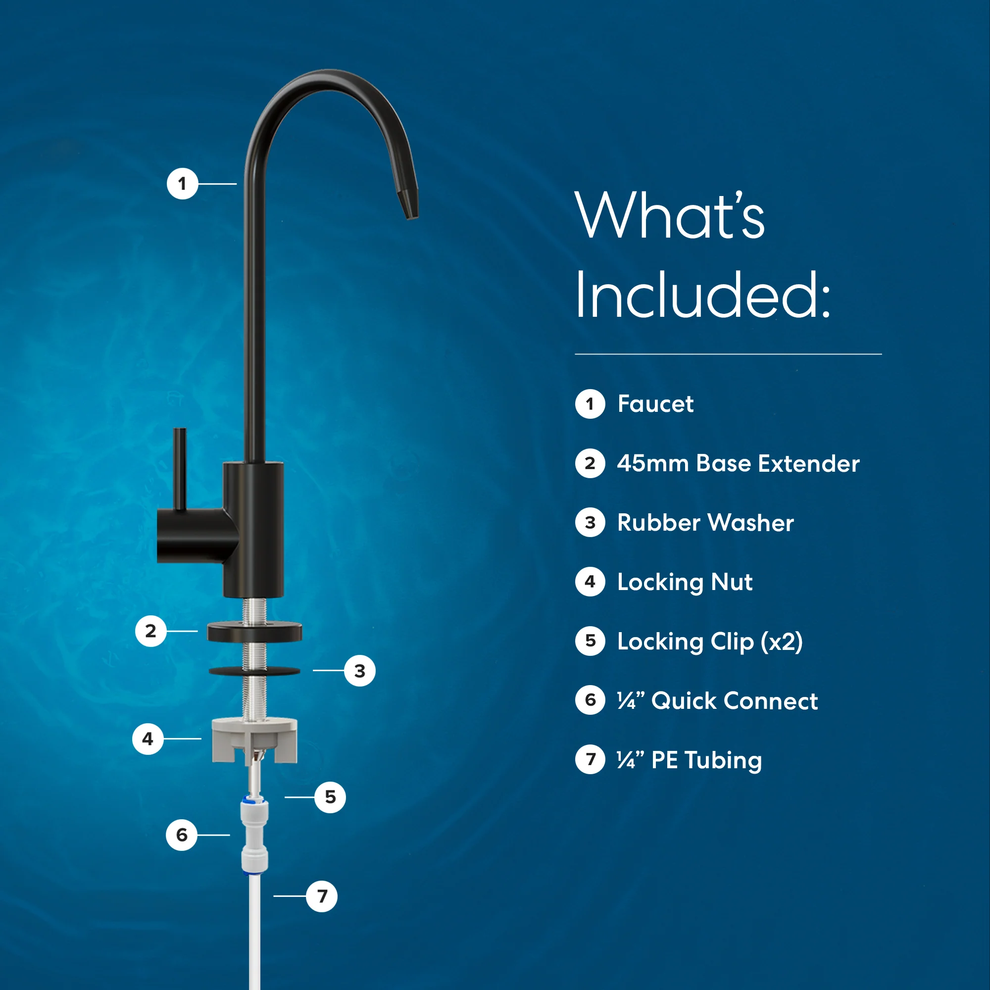 Brio Modern Series Water Faucet-Matte Black - Image 8