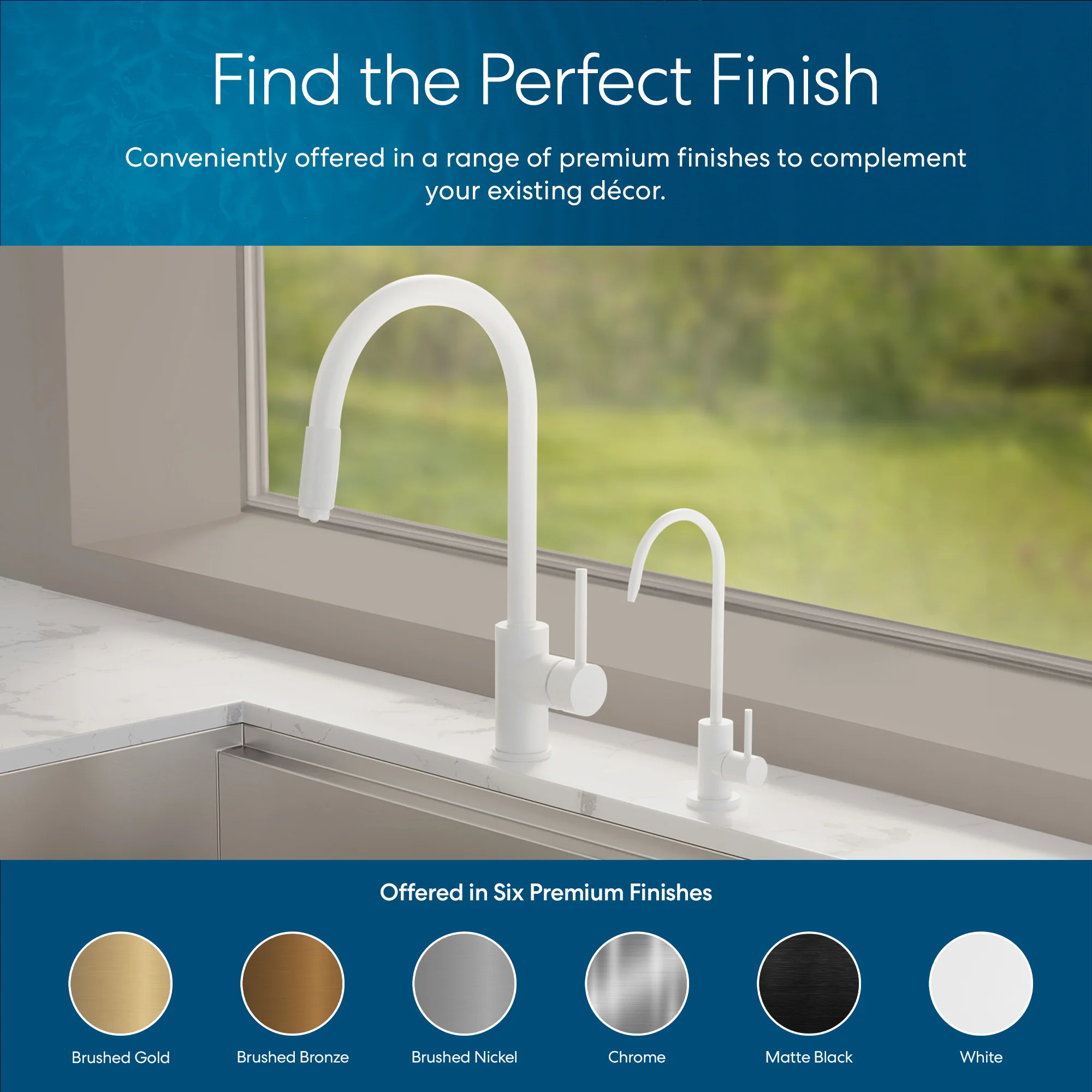 Brio Modern Series Water Faucet - White - Image 7