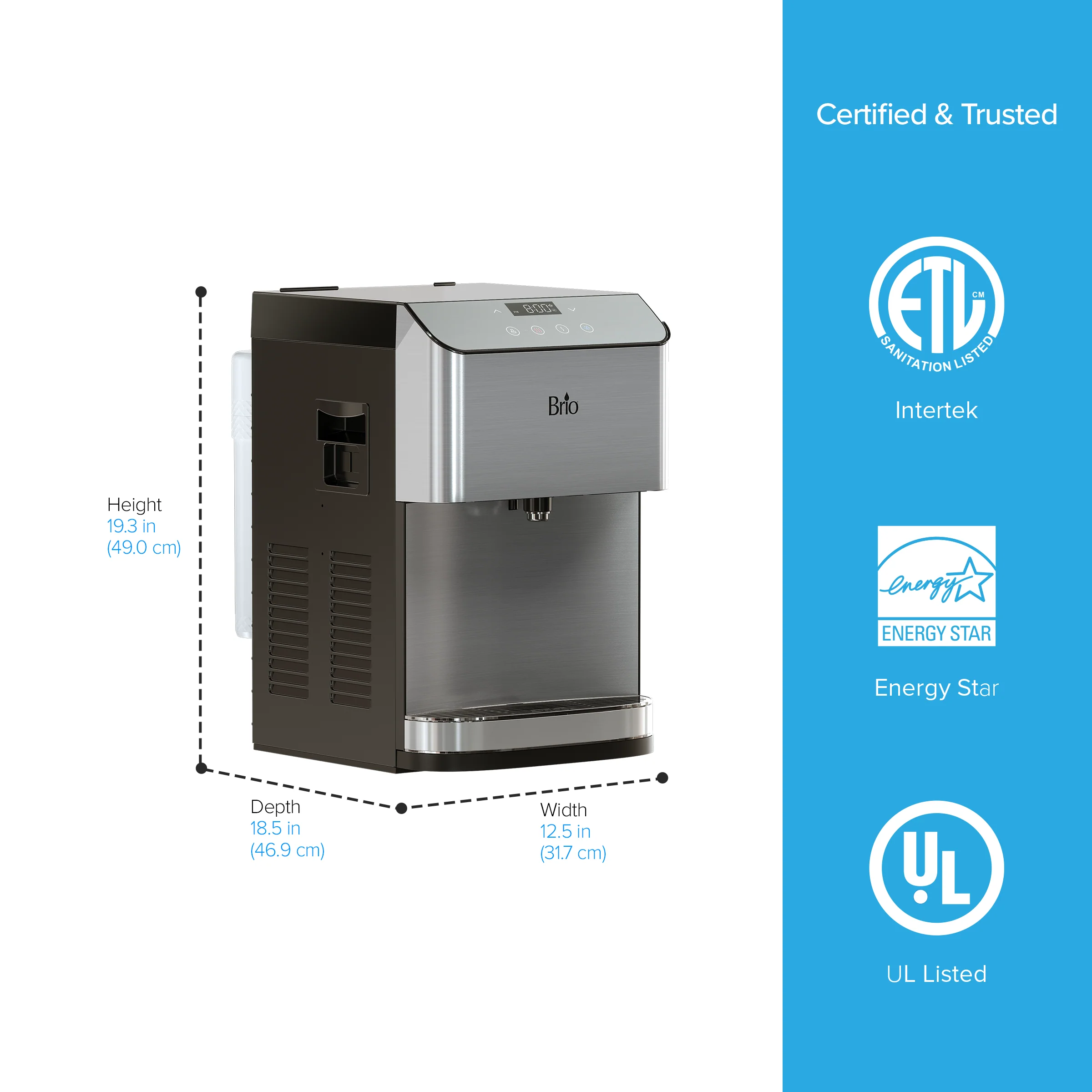 Brio Moderna 3-Stage Bottleless Countertop Water Cooler - Image 8