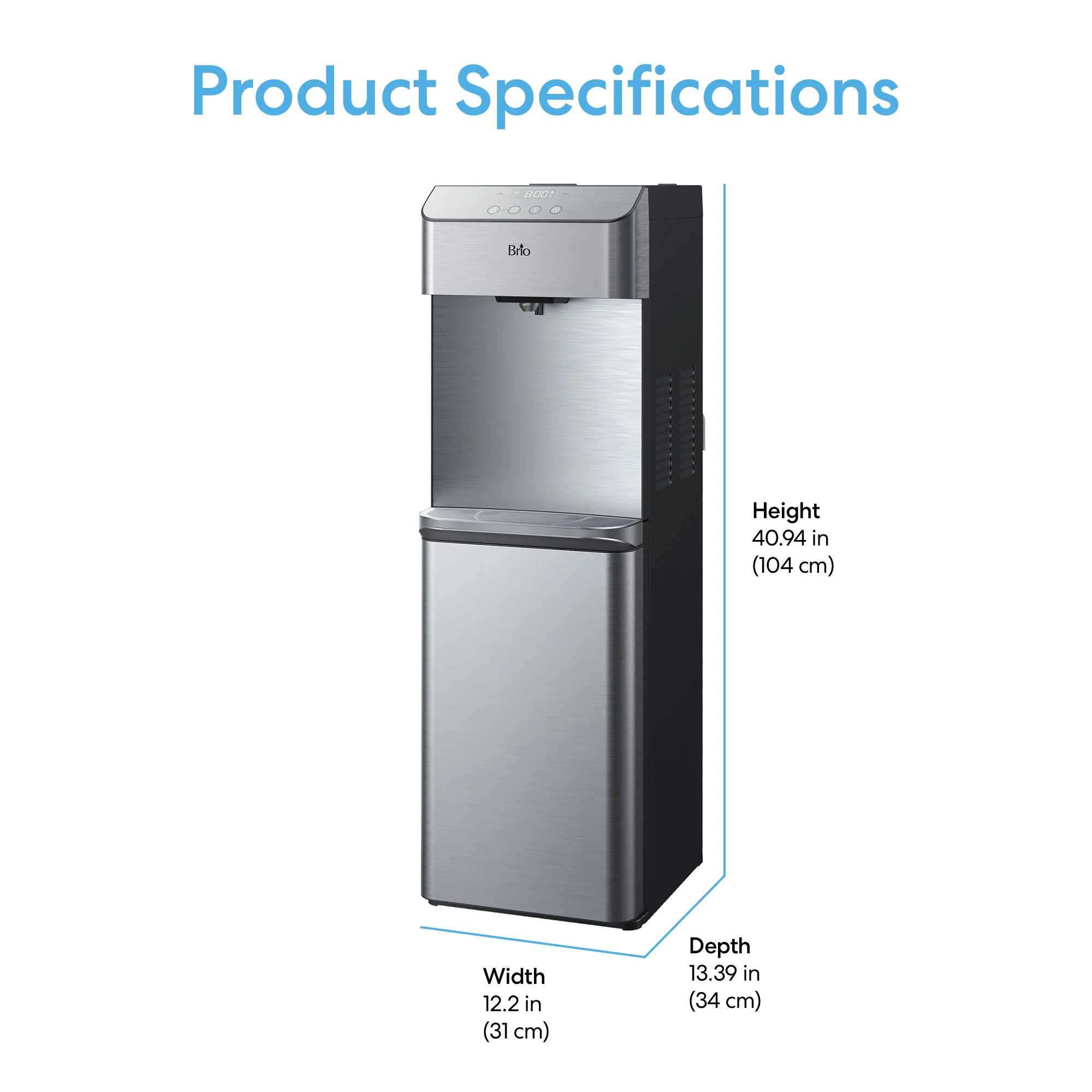 Brio Moderna 730 Series Self-Cleaning Bottom Load Water Cooler - Image 9