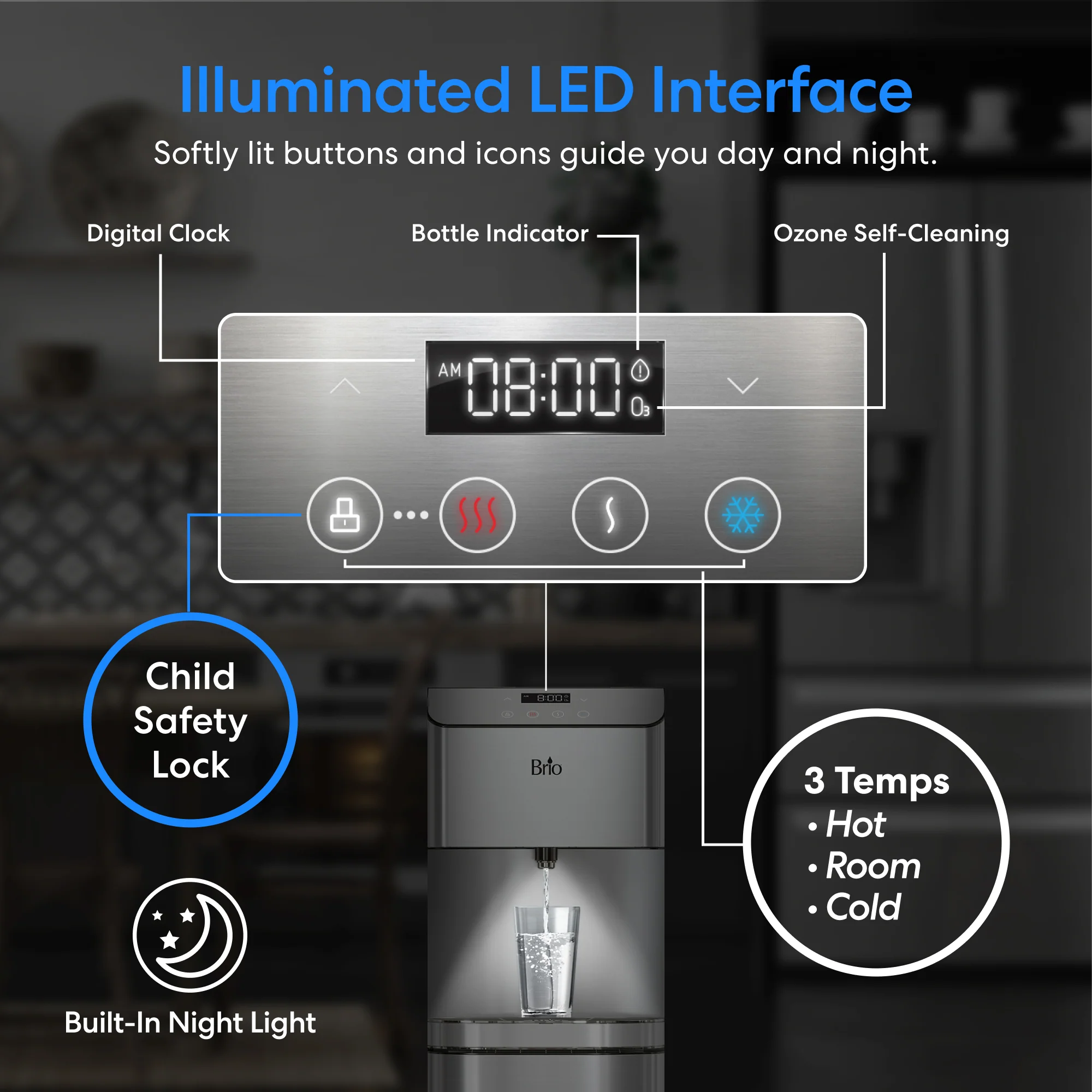 Brio Moderna Self-Cleaning Bottom Load Water Cooler - Image 7