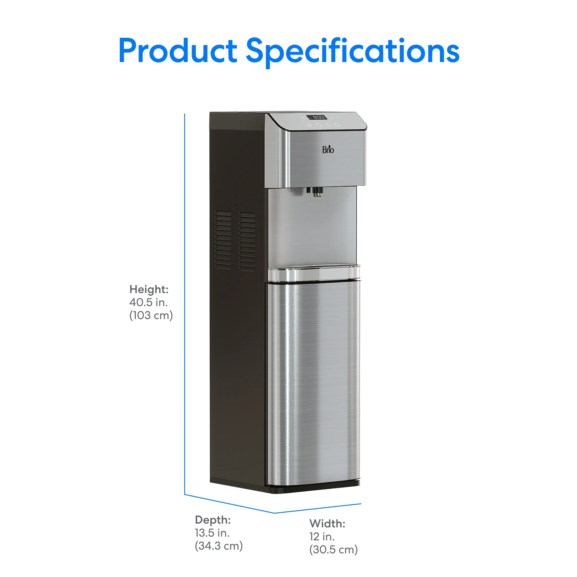 Brio Moderna Self-Cleaning Bottom Load Water Cooler - Image 9