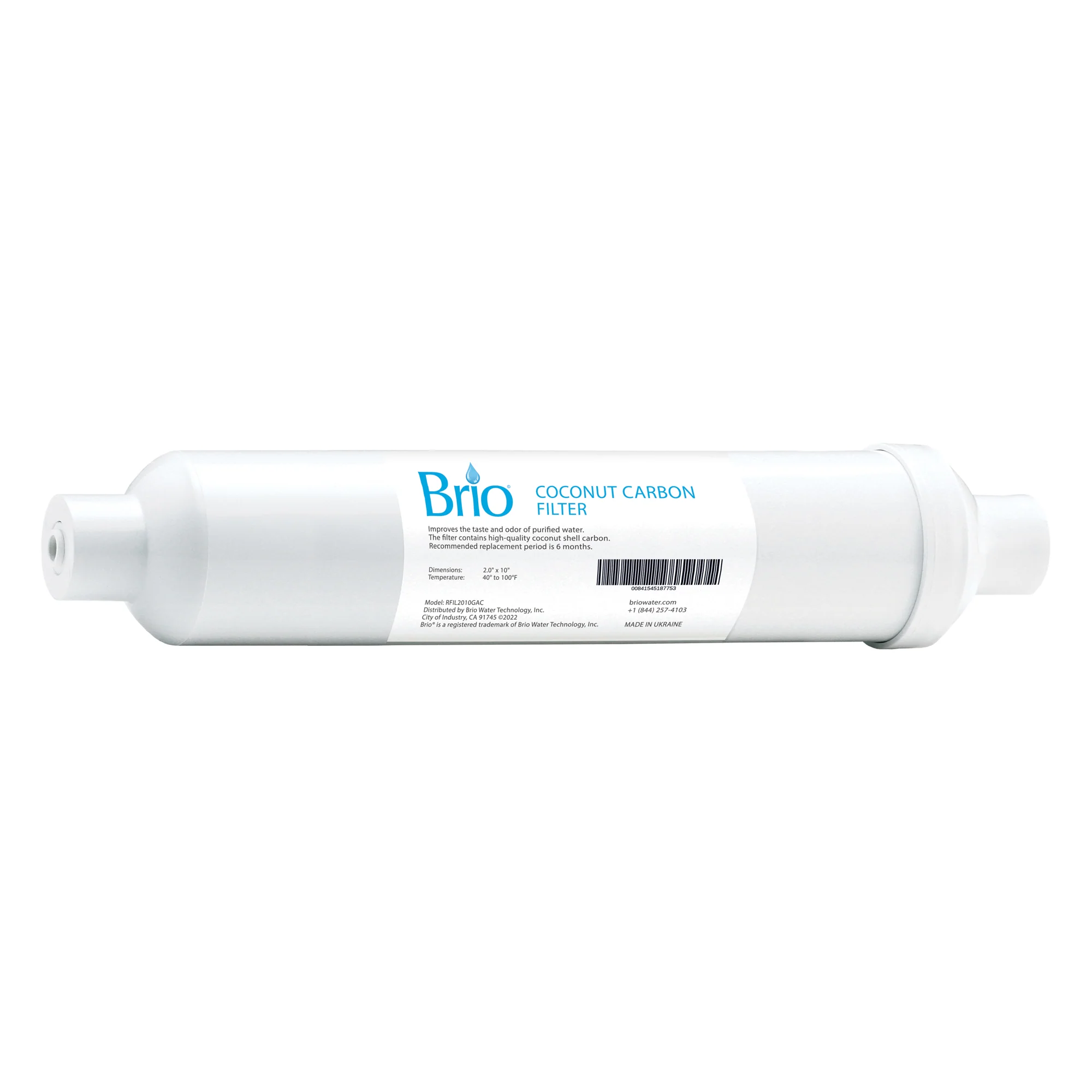 Brio Post Carbon Filter For Reverse Osmosis Systems