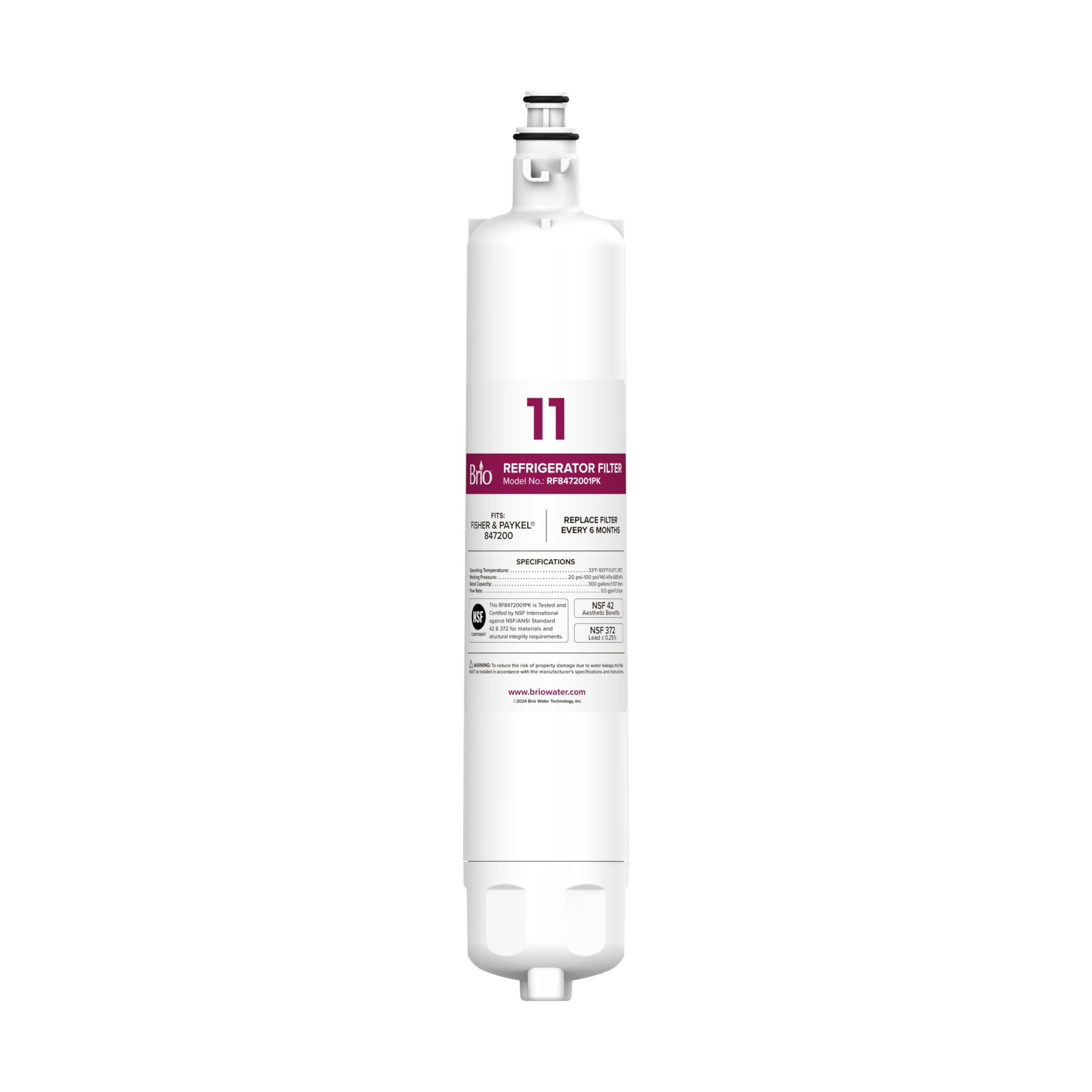 Brio 847200 Refrigerator Filter - Fisher & Paykel® 847200