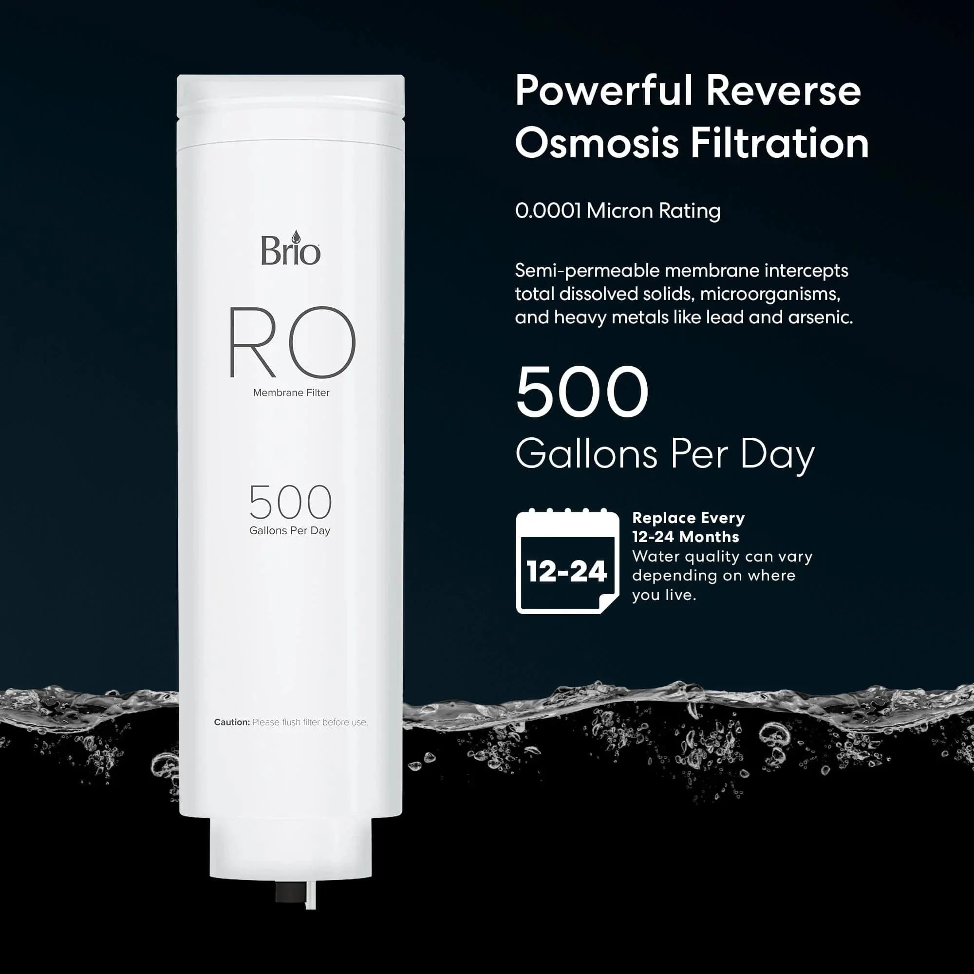 Brio RO Membrane Filter 500GPD - ROSL500, ROSL500WHT - Image 3