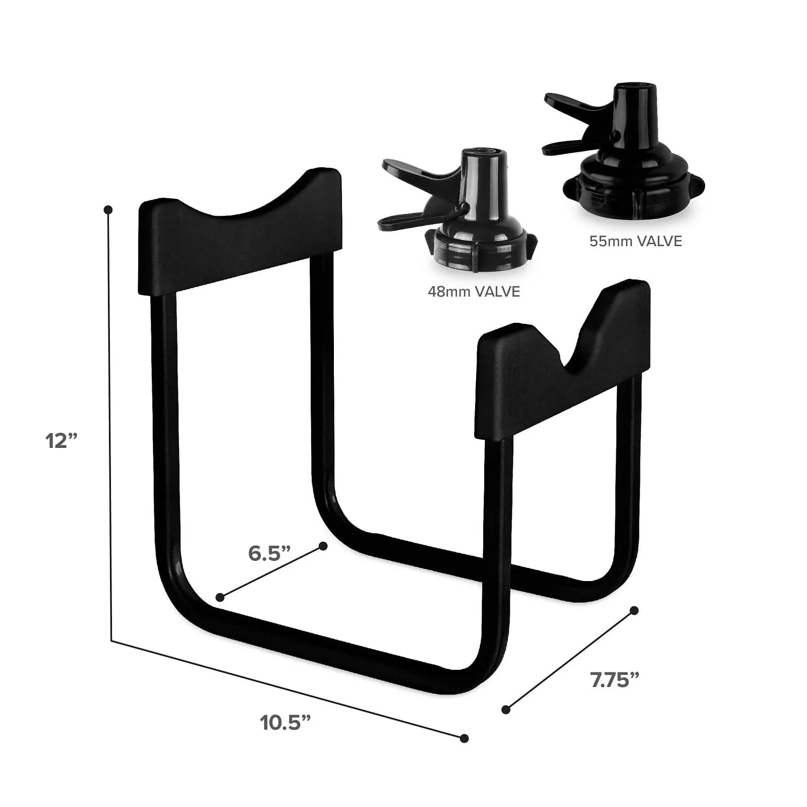 Brio Stainless Steel Single Water Bottle Stand - Black - Image 3
