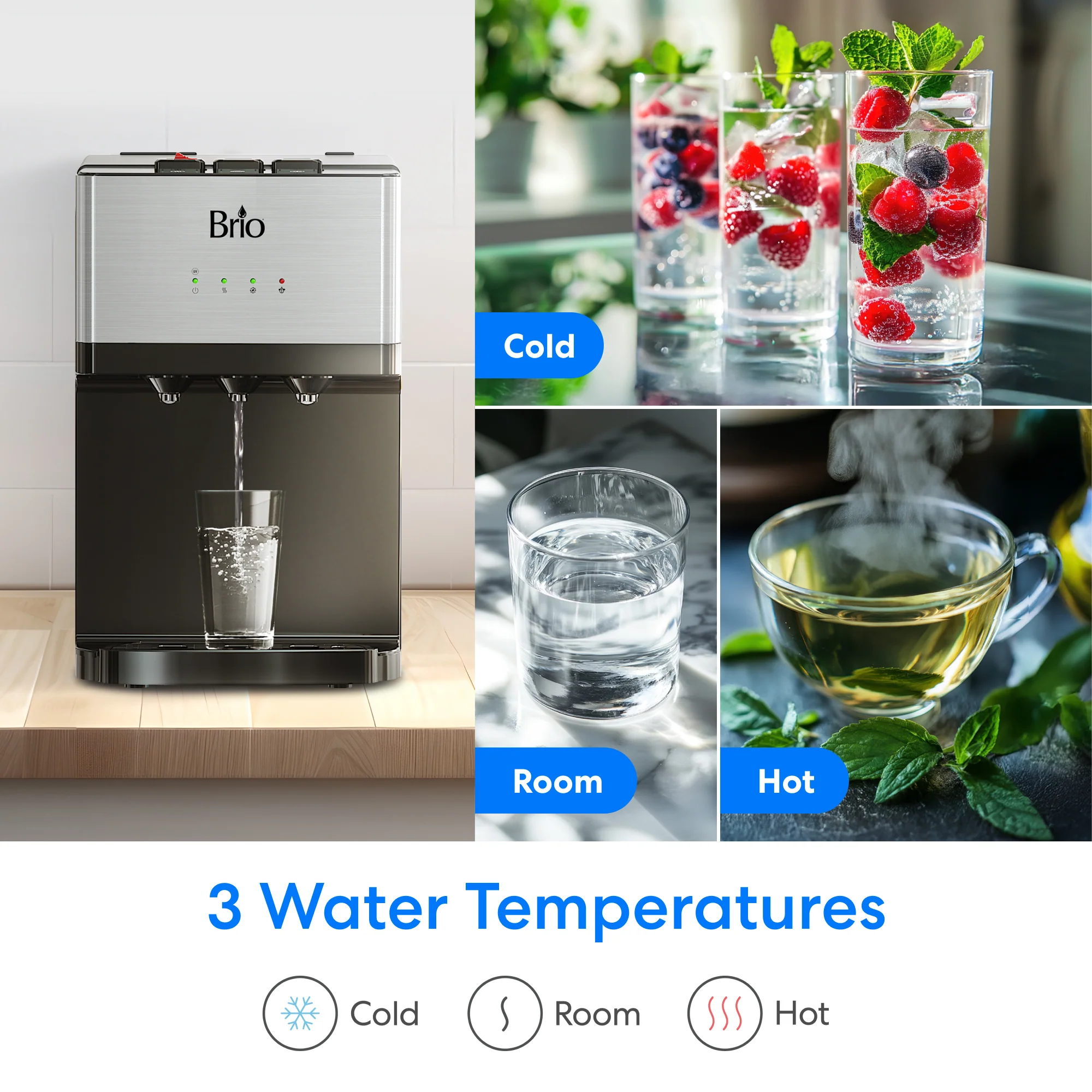 Brio 500 Series 2-Stage Bottleless Countertop Water Cooler - Image 6