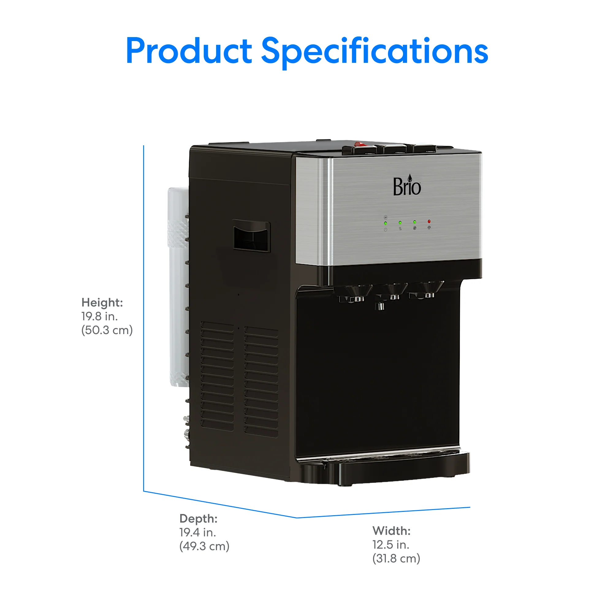 Brio 500 Series 2-Stage Bottleless Countertop Water Cooler - Image 9