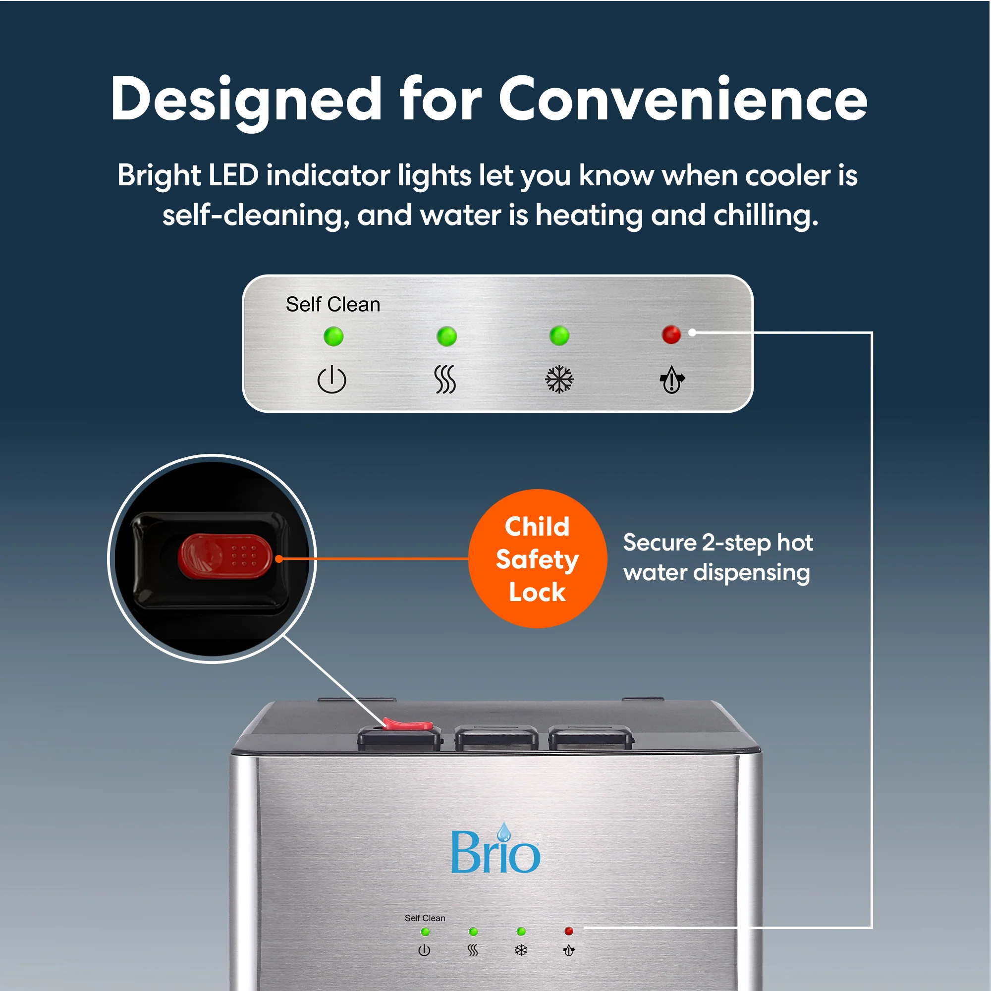 Brio 500 Series 4-Stage UF Bottleless Water Cooler - Image 5