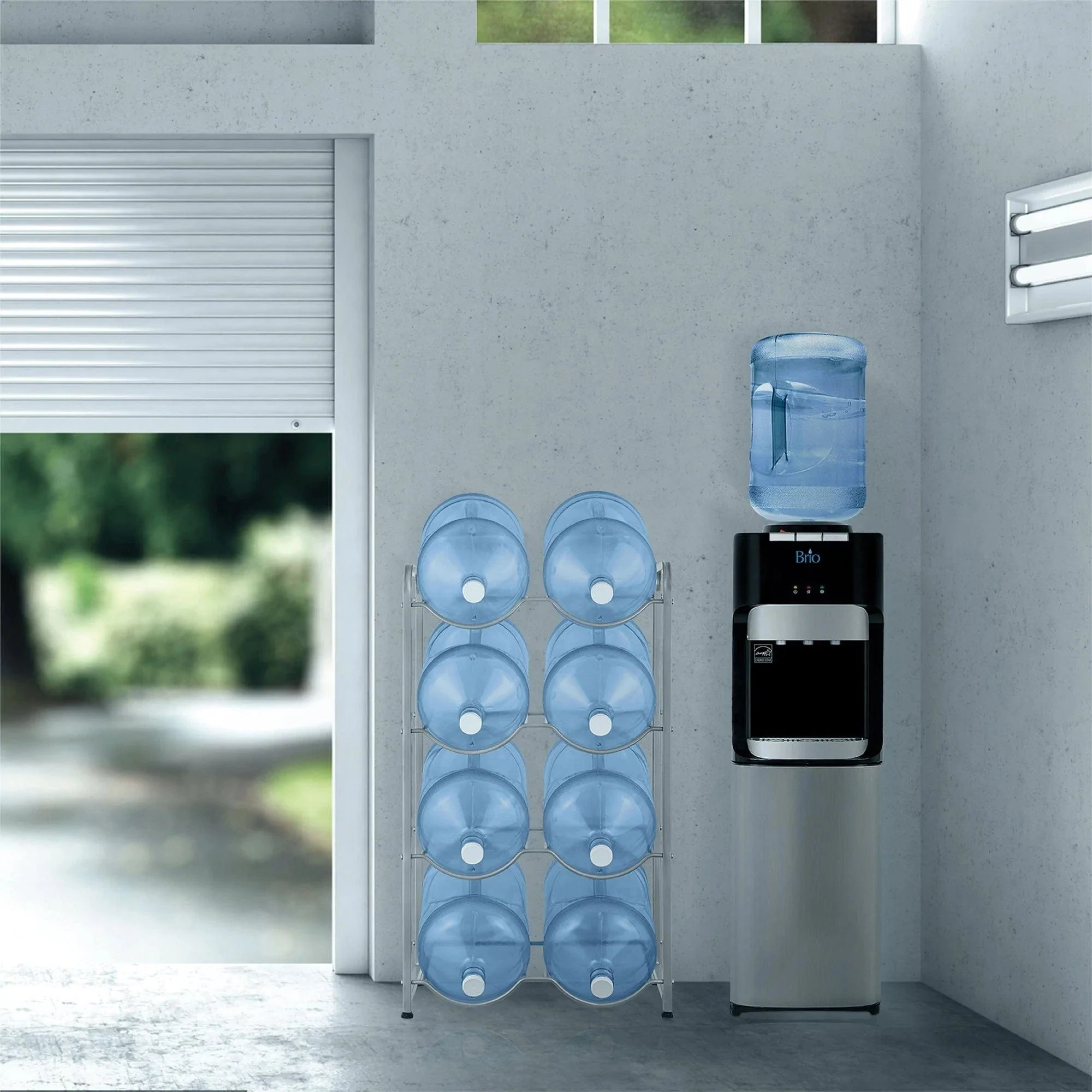 Brio Double Column 8-Bottle Storage Rack - Gray - Image 5