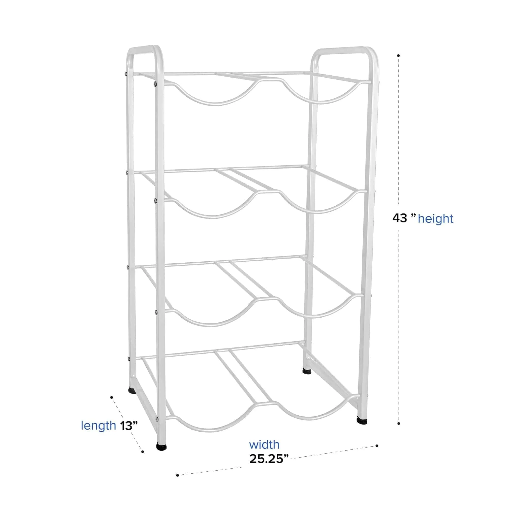Brio Double Column 8-Bottle Storage Rack - White - Image 2