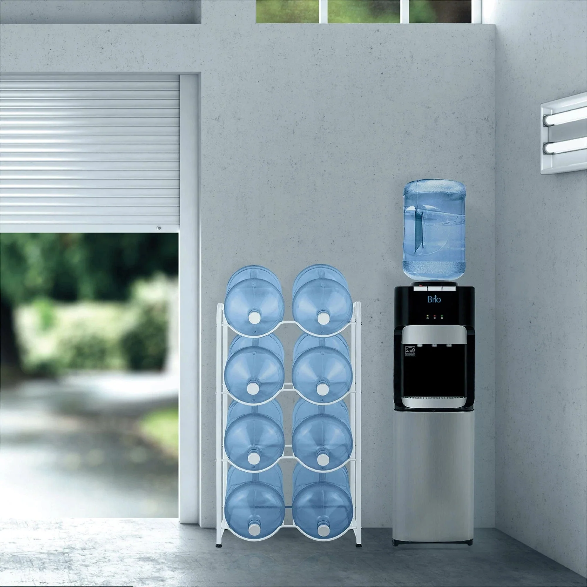 Brio Double Column 8-Bottle Storage Rack - White - Image 5