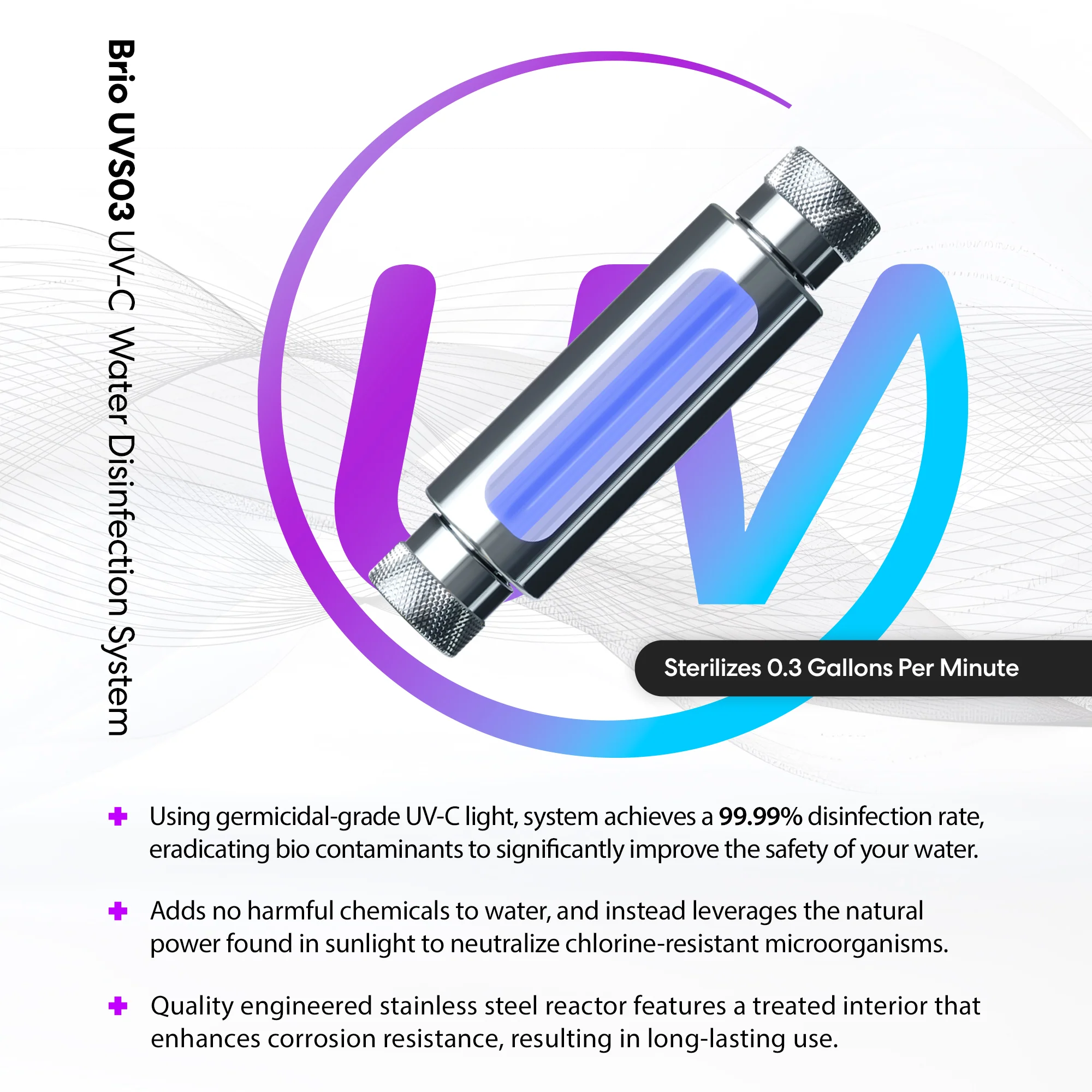 Brio UV-C Ultraviolet Light -  0.3 GPM - Image 2