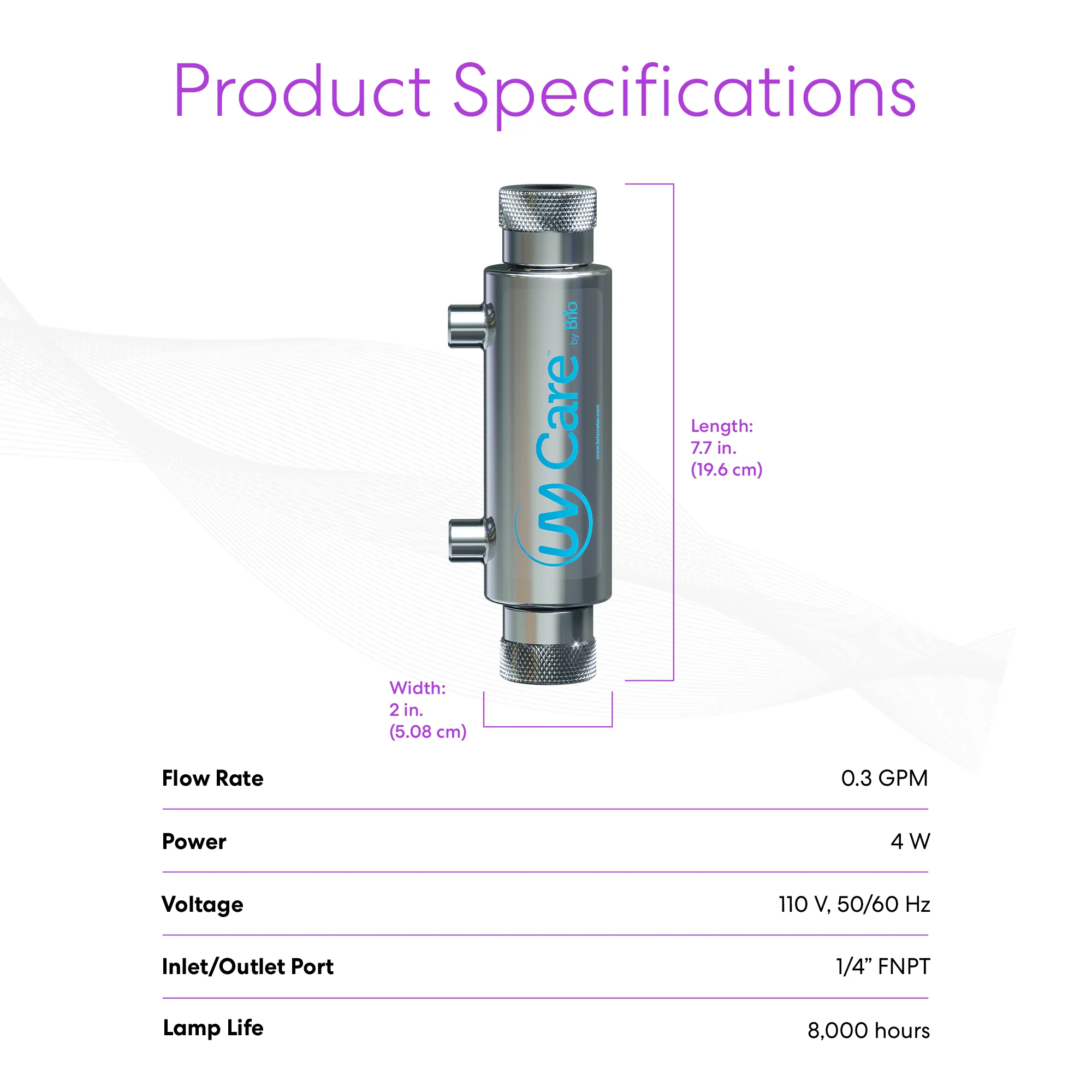 Brio UV-C Ultraviolet Light -  0.3 GPM - Image 9