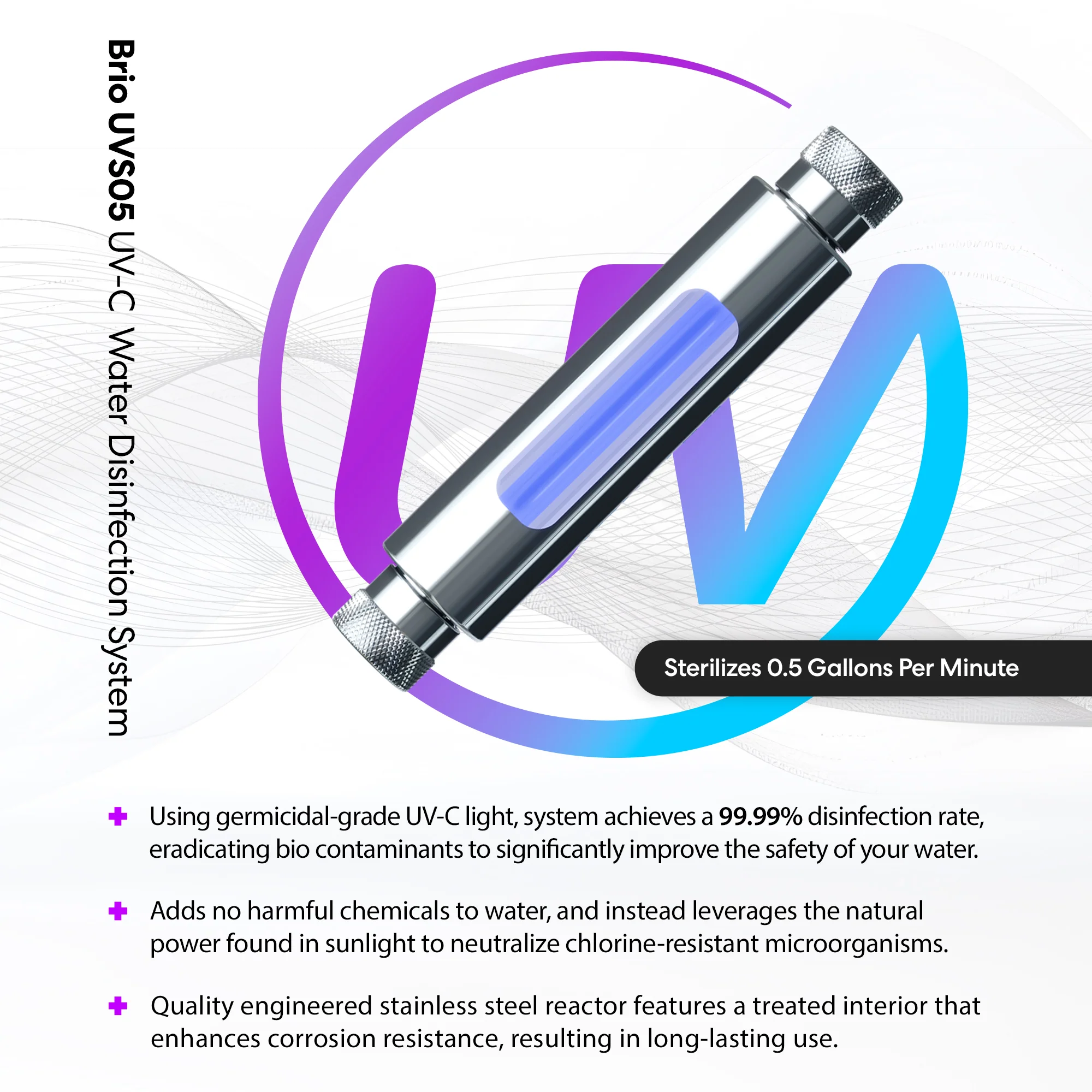 Brio UV-C Ultraviolet Light - 0.5 GPM - Image 2