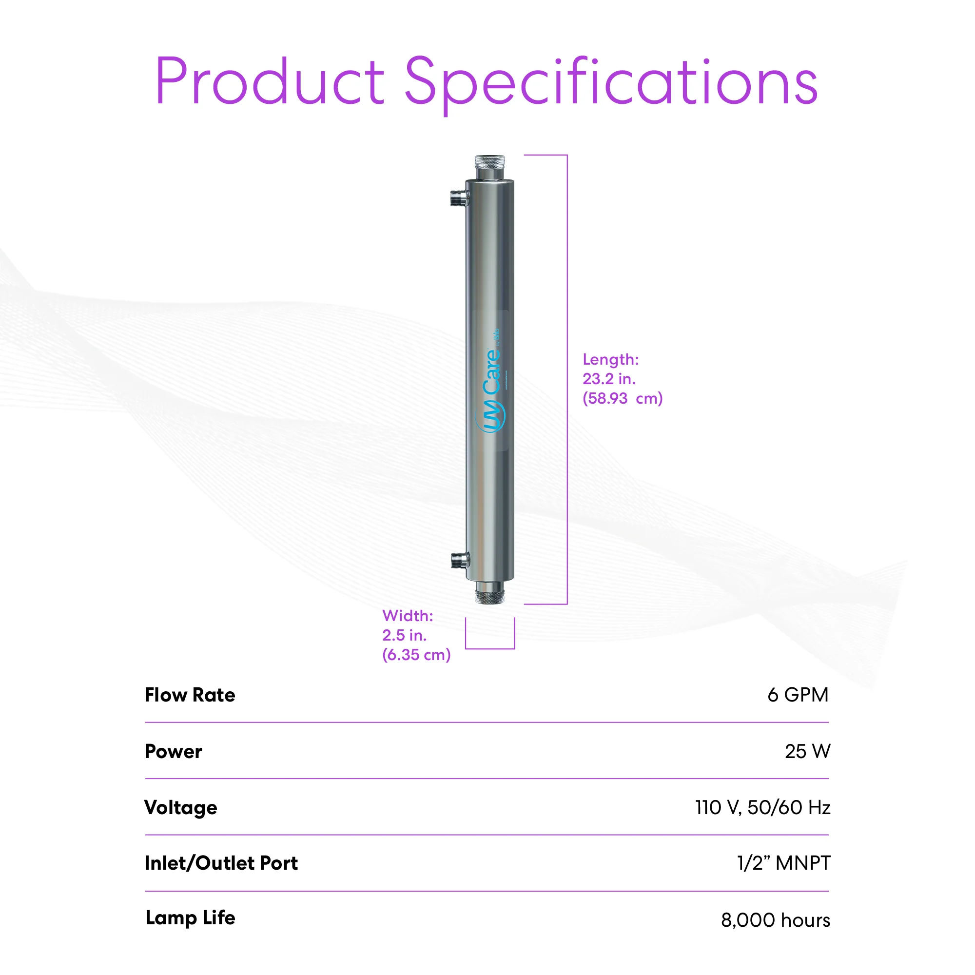 Brio UV-C Ultraviolet Light  - 6 GPM - Image 9