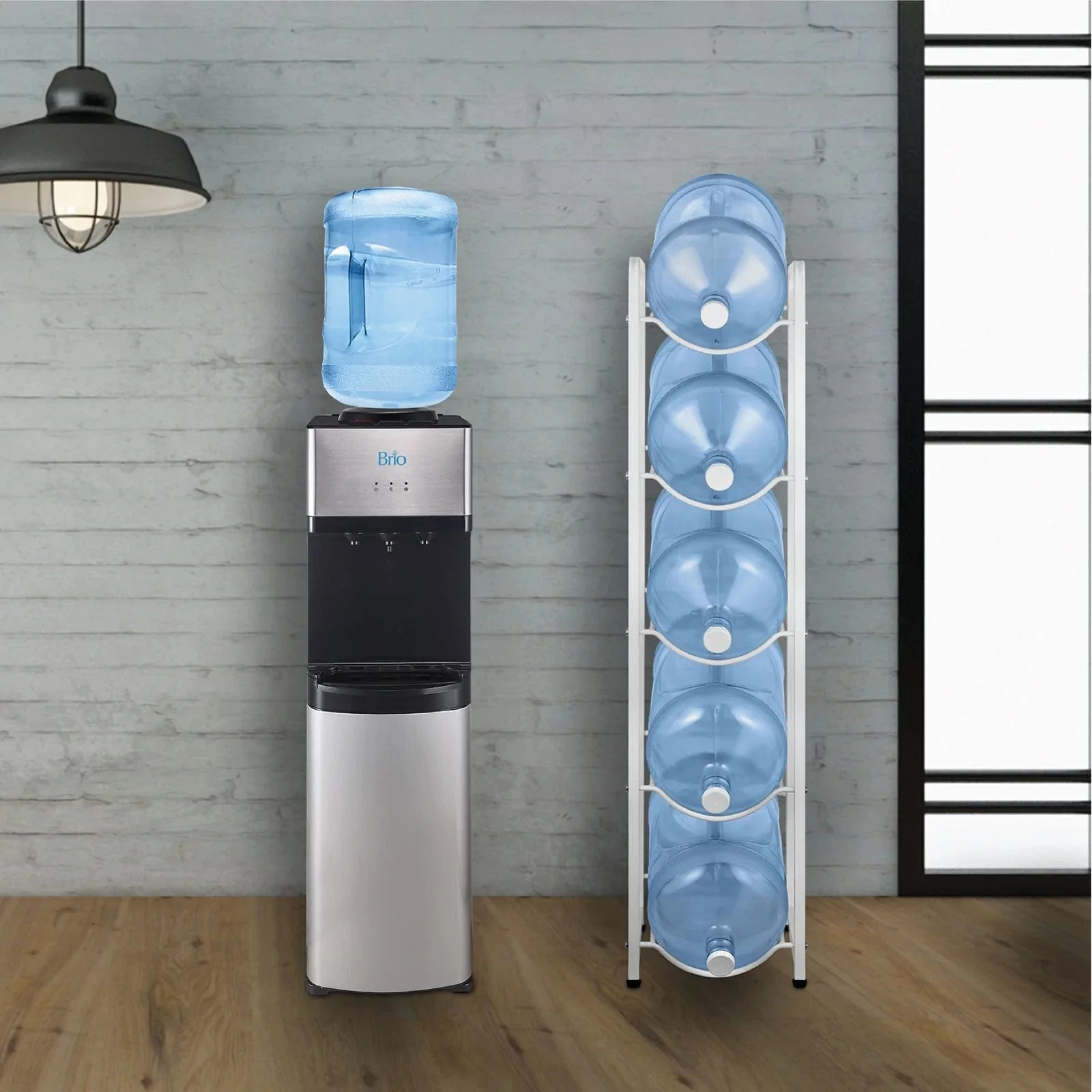 Brio Single Column 5-Bottle Storage Rack - White - Image 5