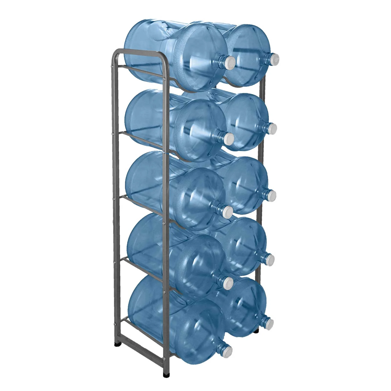 Brio Double Column 10-Bottle Storage Rack - Gray