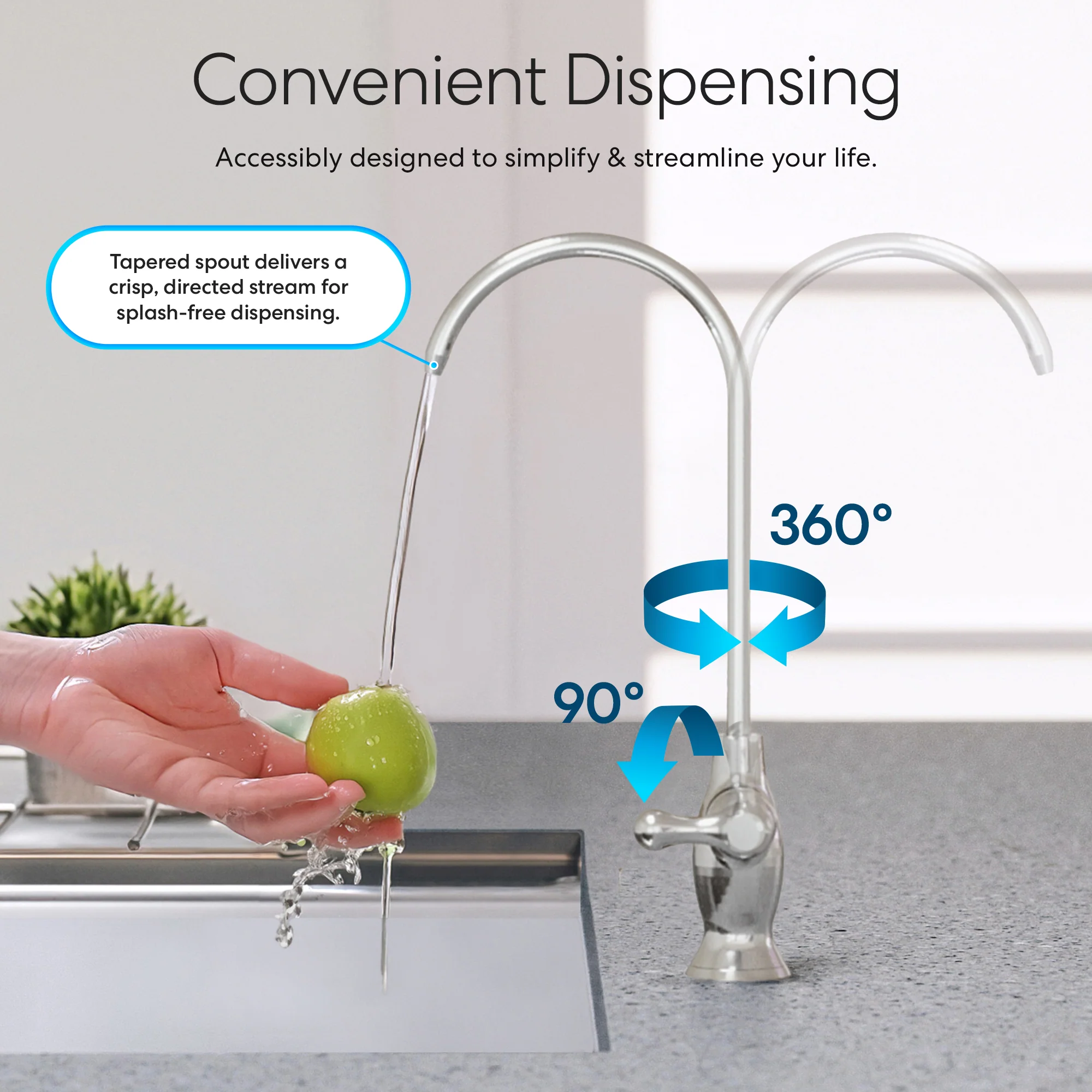 Brio Curvy Classic Series Water Faucet-Chrome - Image 3