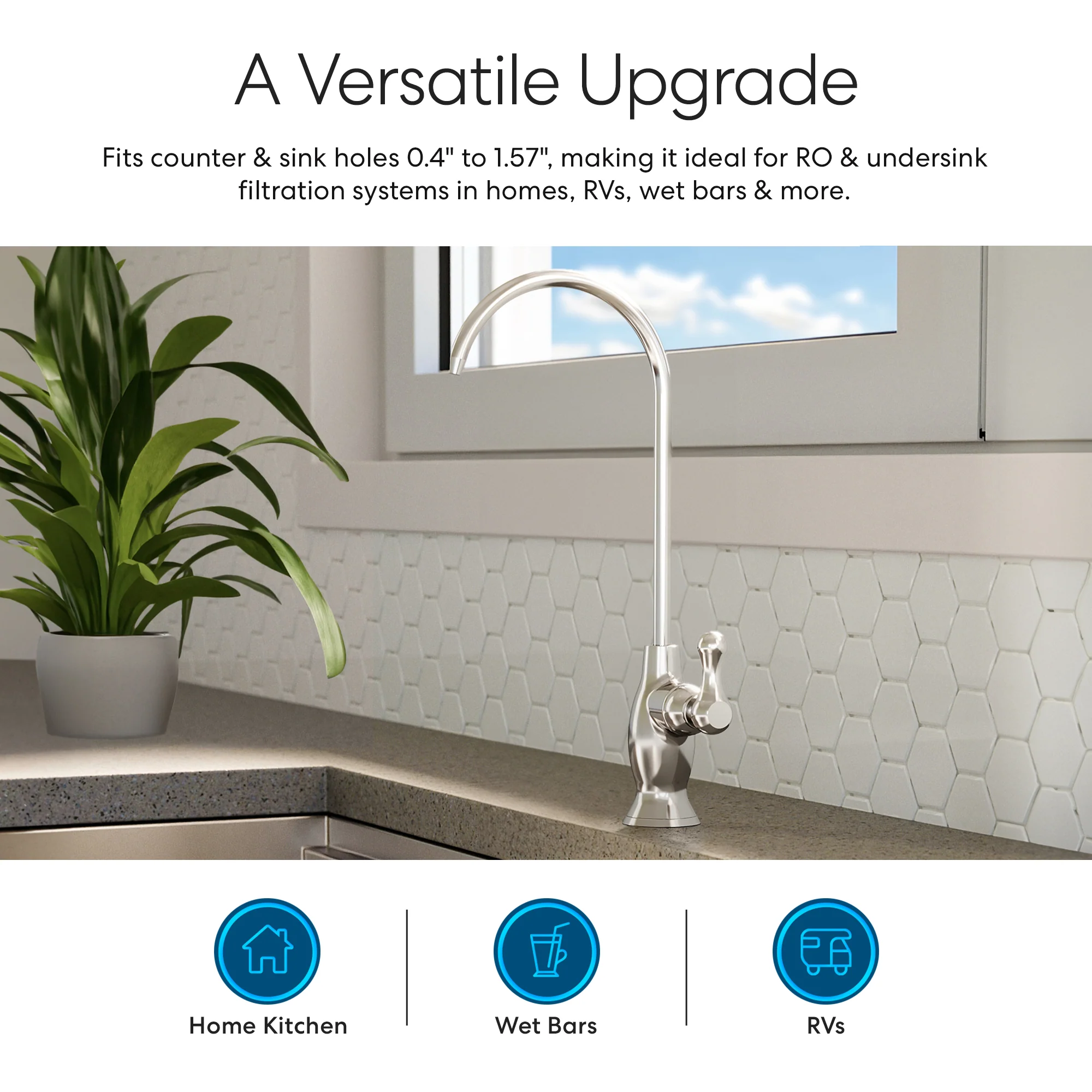 Brio Curvy Classic Series Water Faucet-Chrome - Image 6