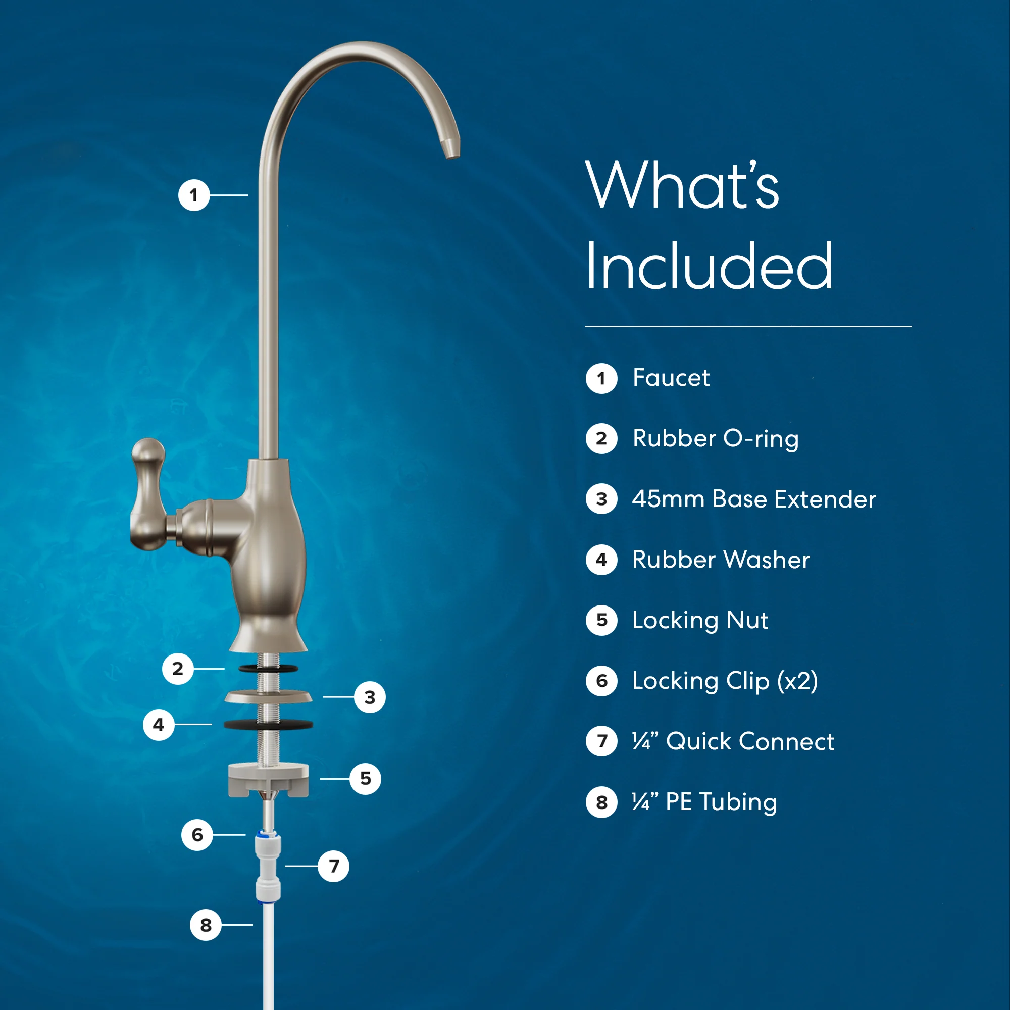 Brio Curvy Classic Series Water Faucet-Brushed Nickel - Image 8