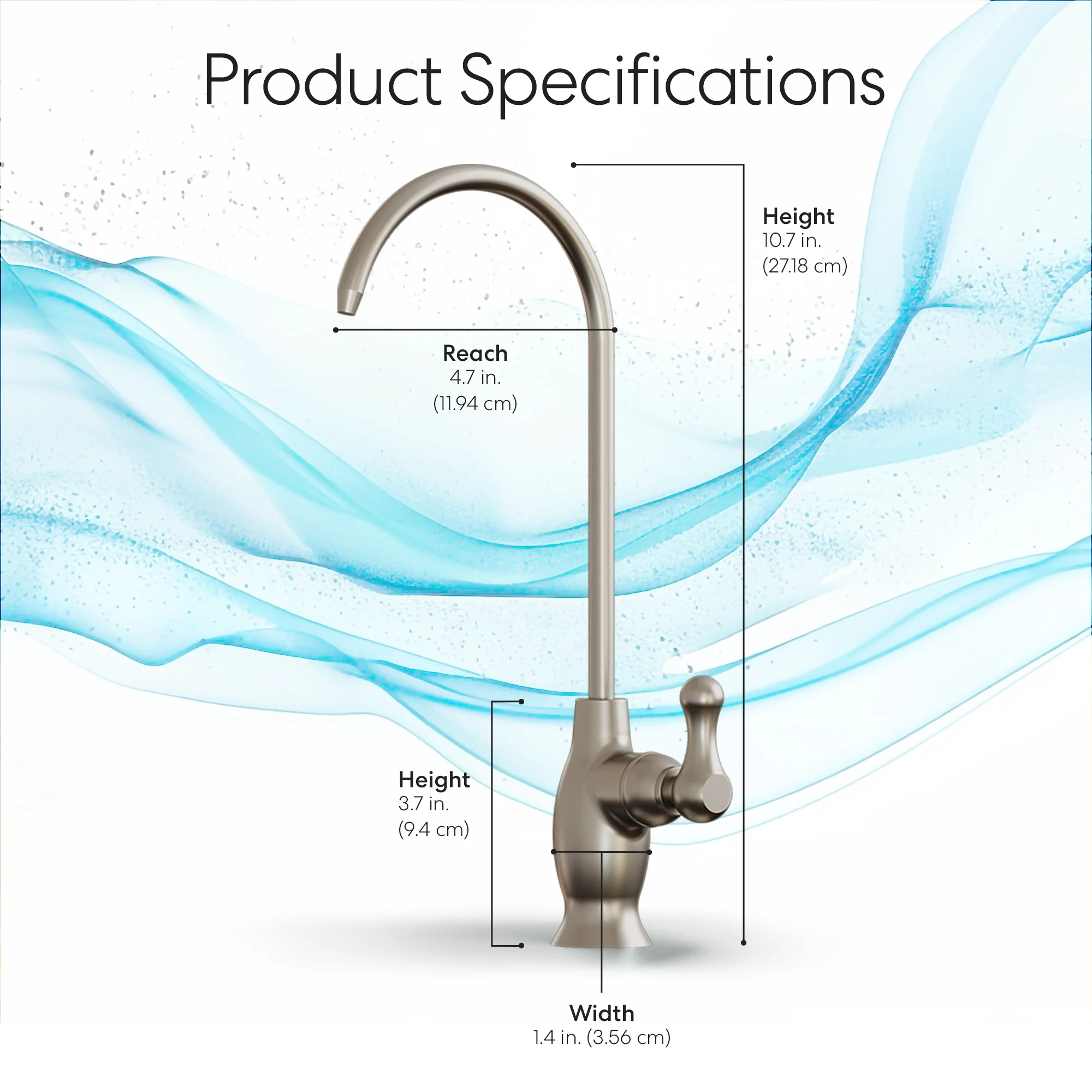 Brio Curvy Classic Series Water Faucet-Brushed Nickel - Image 9