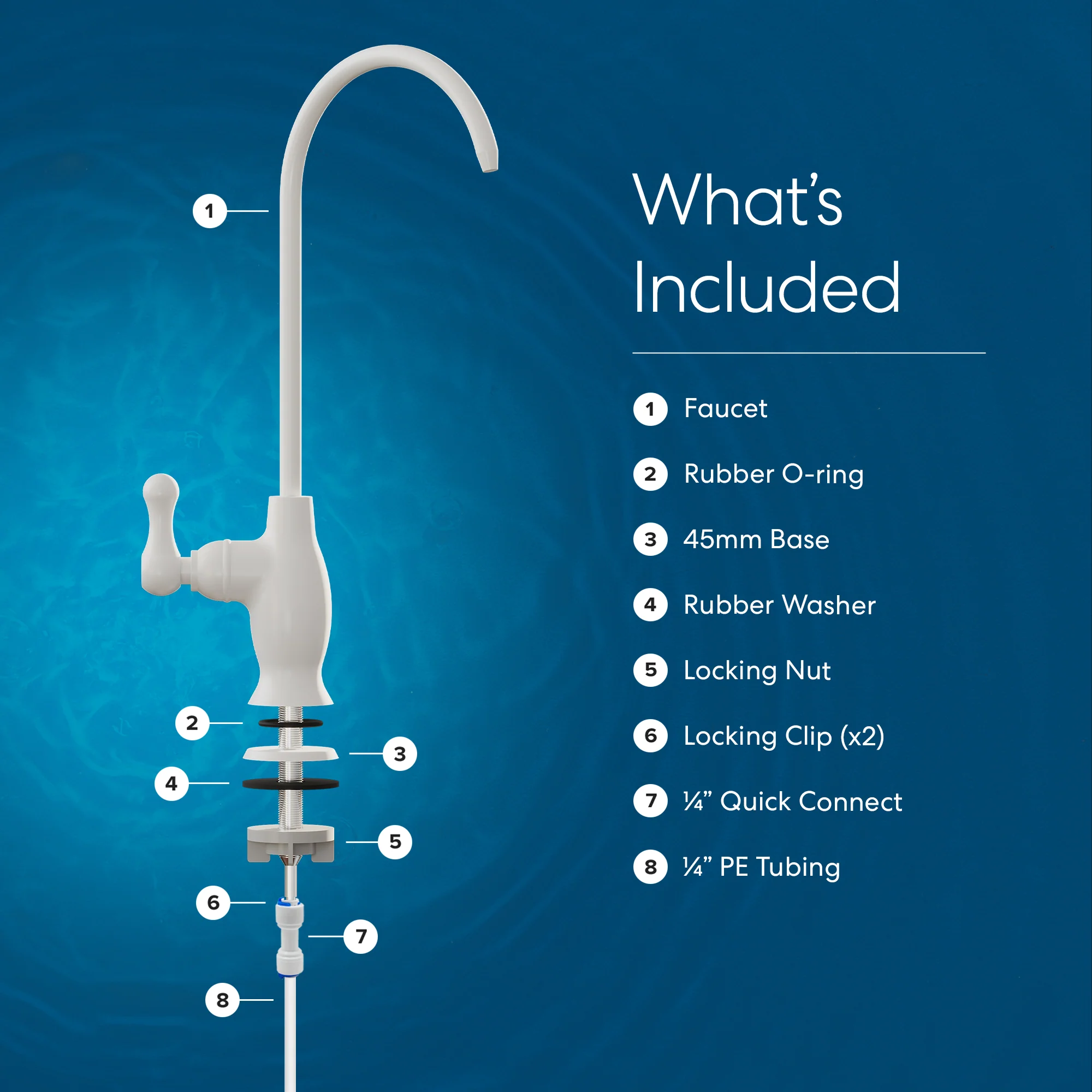 Brio Curvy Classic Series Water Faucet-White - Image 8