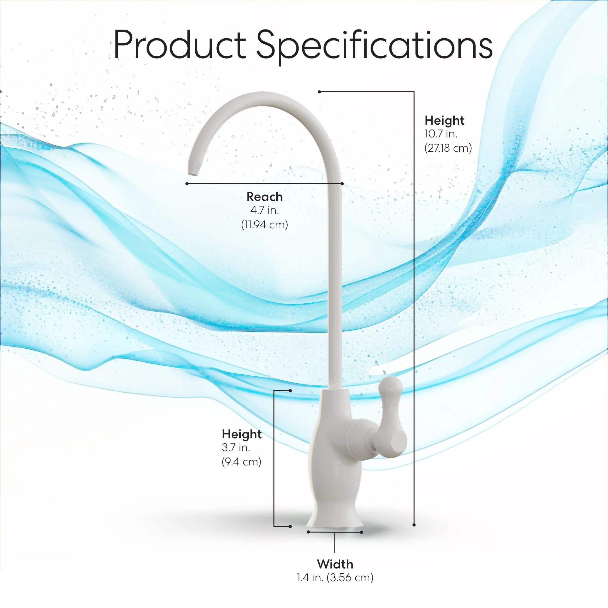 Brio Curvy Classic Series Water Faucet-White - Image 9