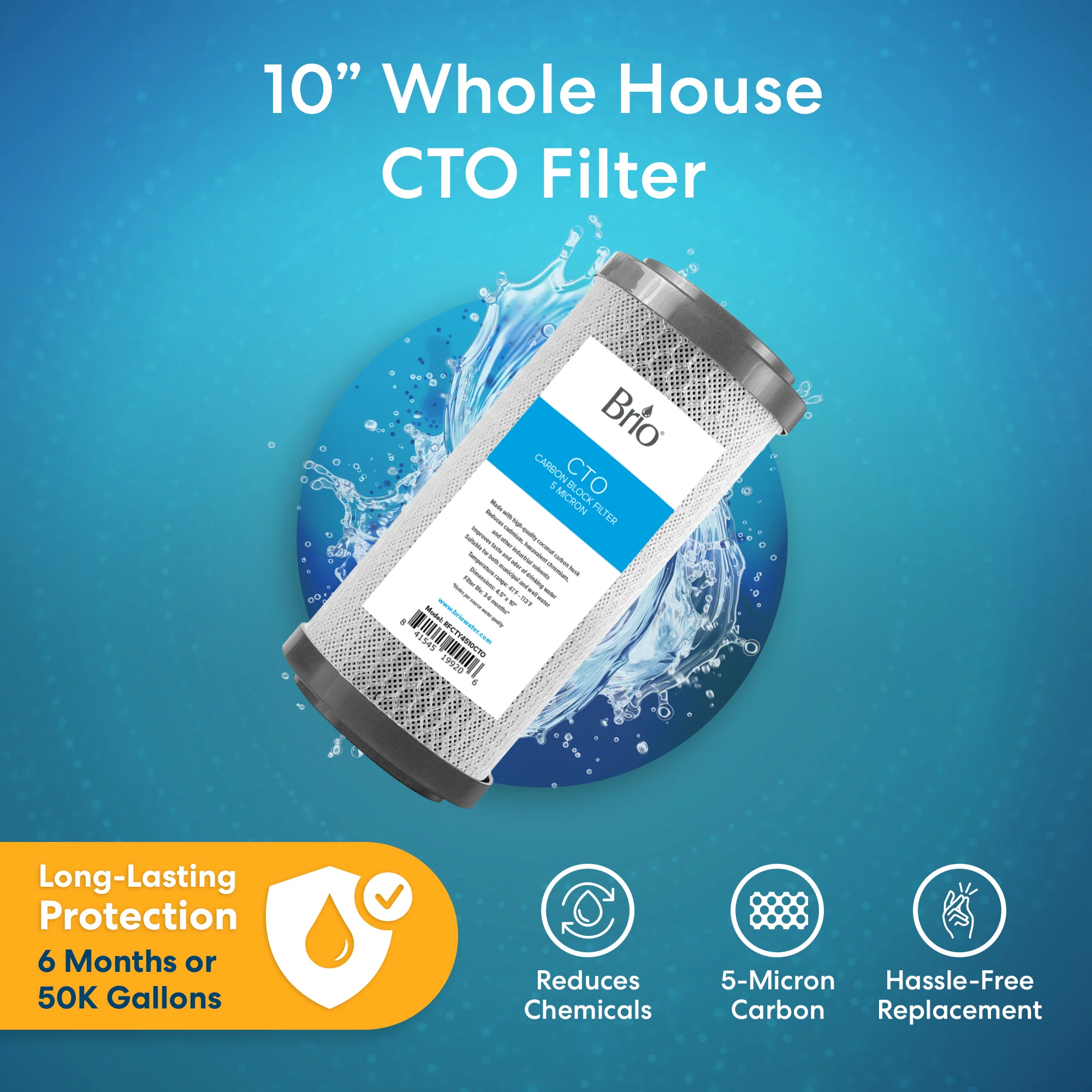 Brio Whole House 10" Carbon Block Filter - Image 2
