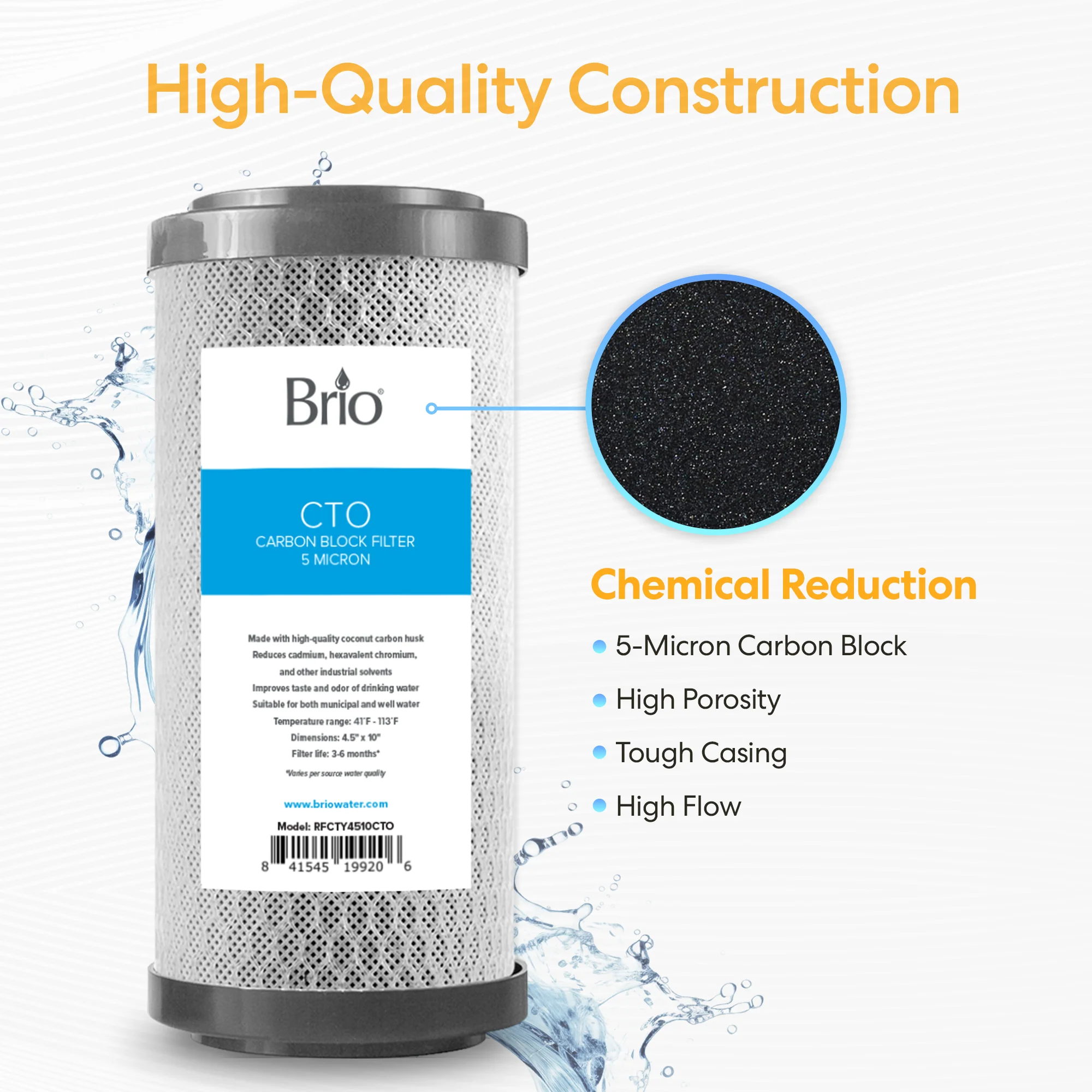 Brio Whole House 10" Carbon Block Filter - Image 3