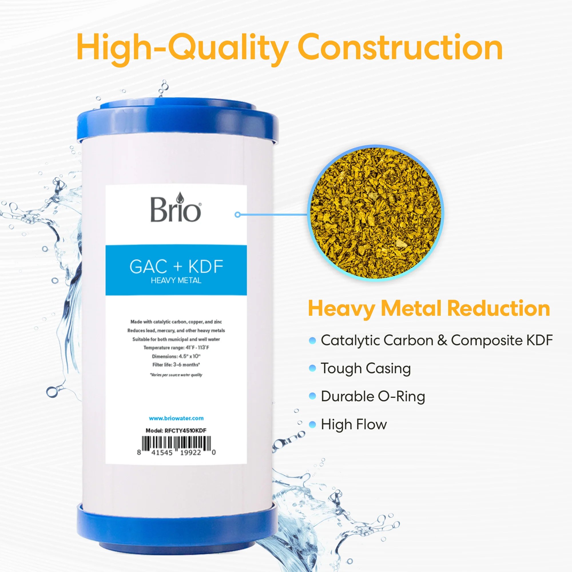 Brio Whole House 10" Heavy Metal Filter - Image 3