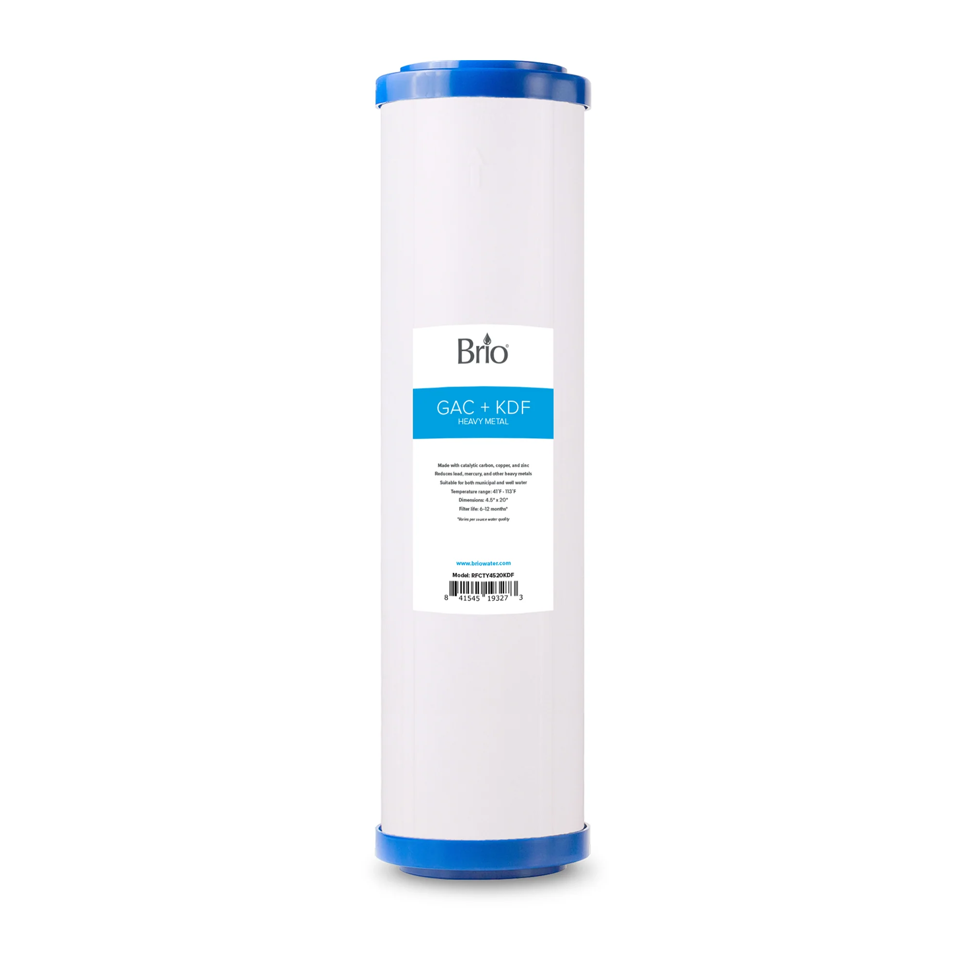 Brio Whole House 20" Heavy Metal Filter