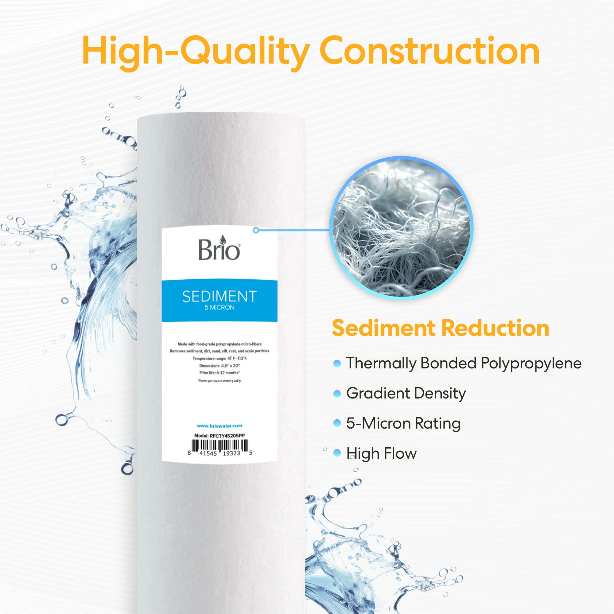 Brio Whole House 20" Sediment Filter - Image 3