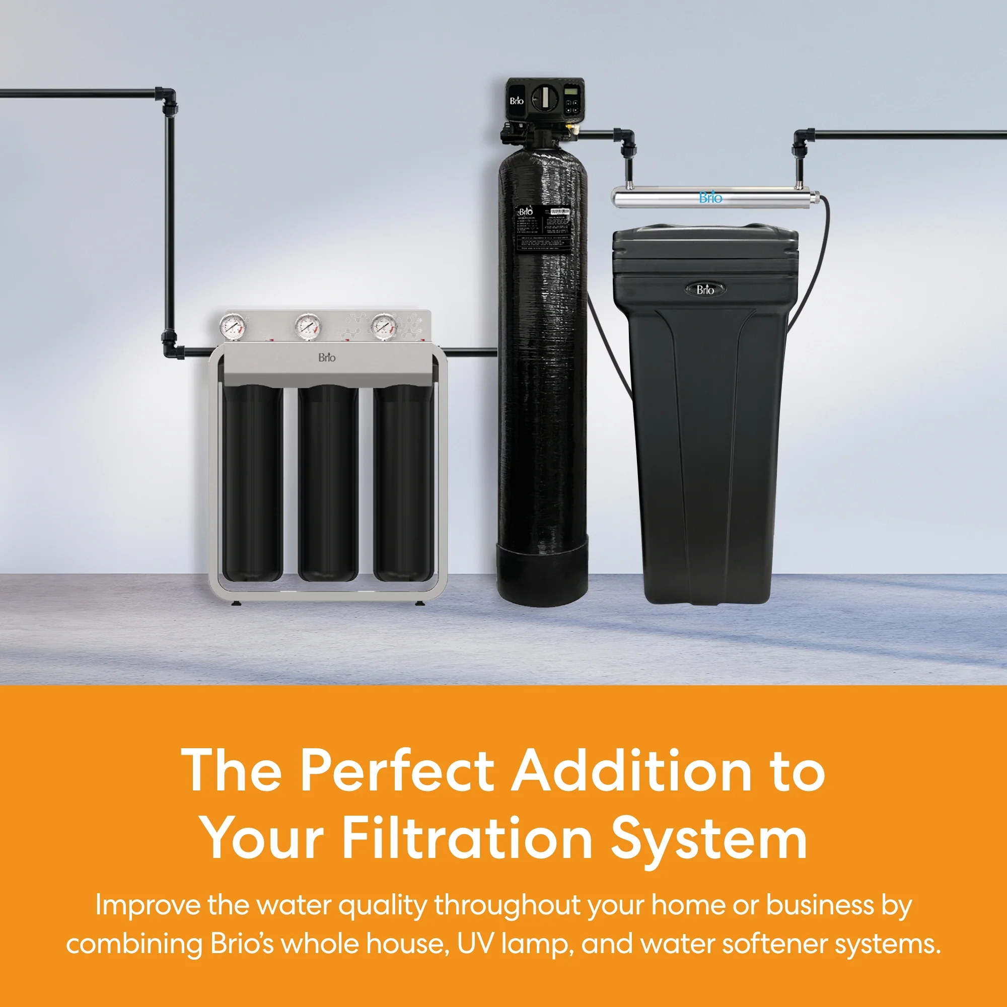 Brio Whole House Water Softener System - 1-2 Bathrooms - 24,000 Grains - Image 8