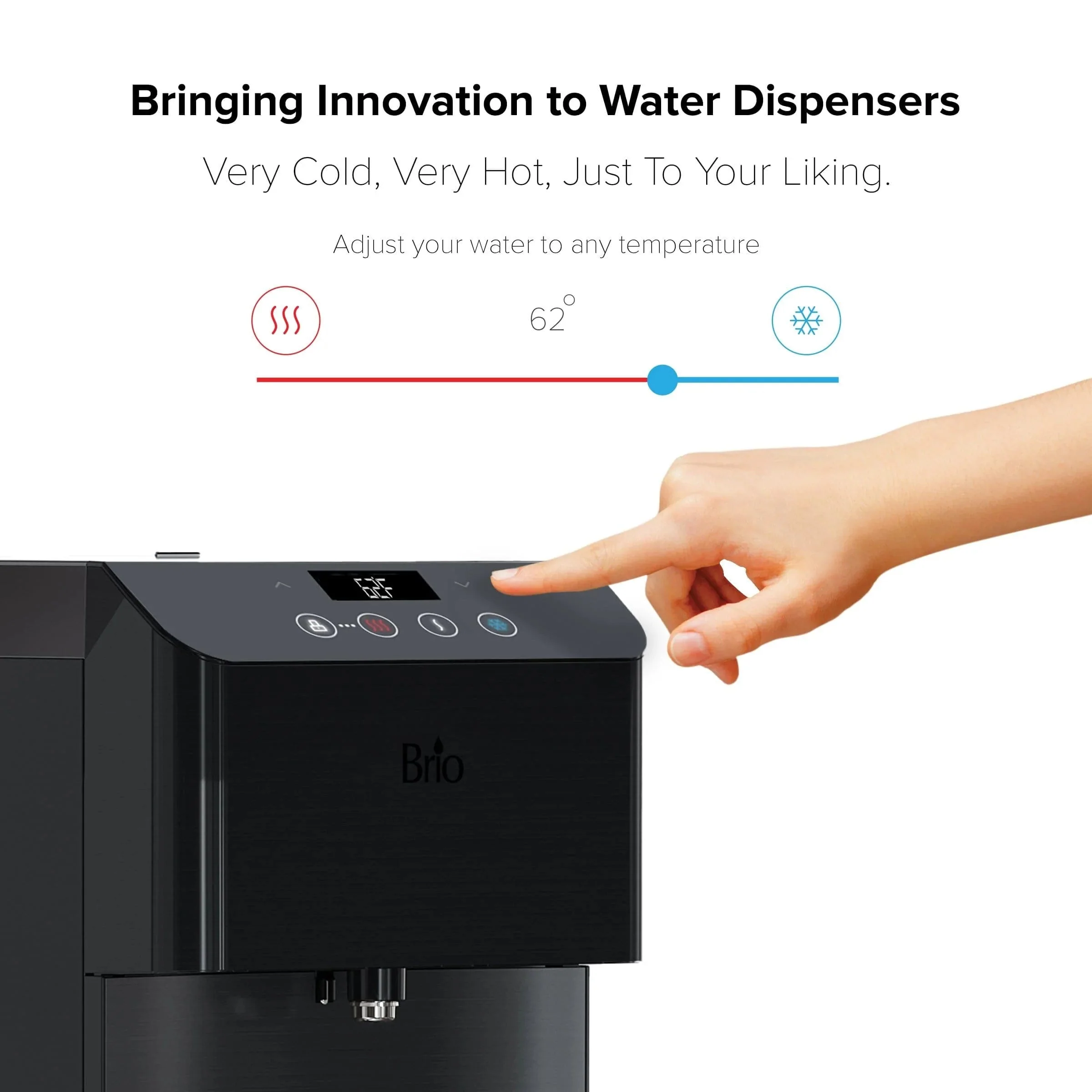 Brio Moderna 3-Stage Black Stainless Bottleless Countertop Water Cooler - Image 5