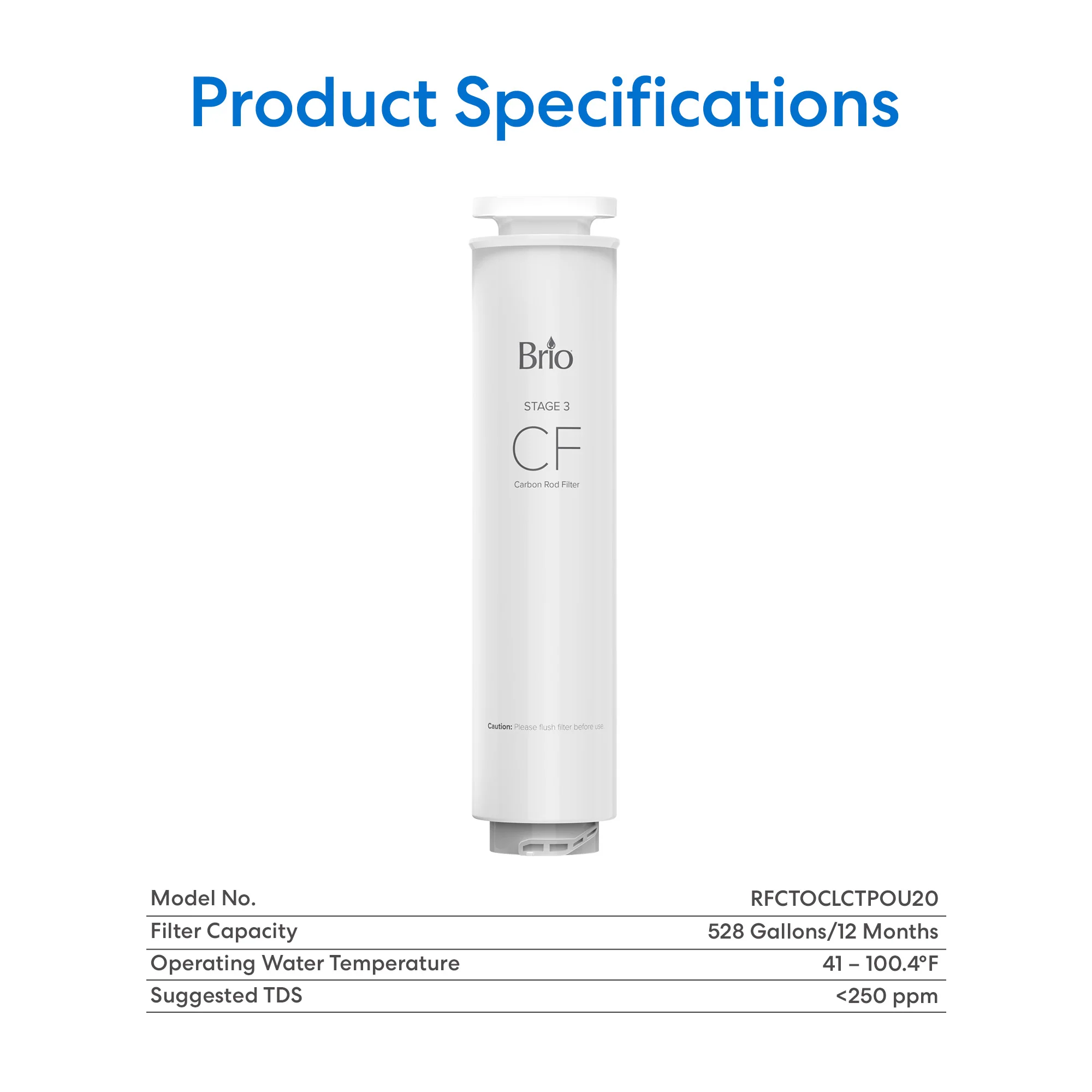 Brio Carbon Rod Filter -  Q20 Dispenser - Image 9