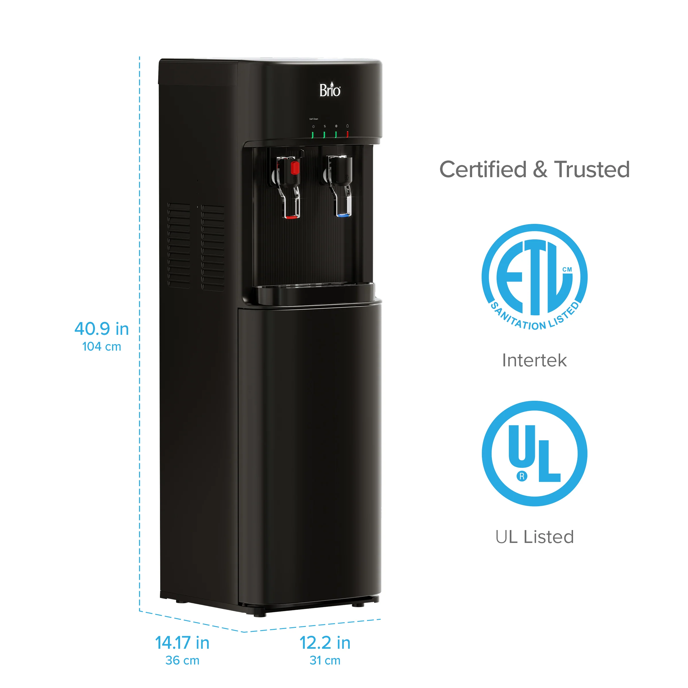 Brio 300 Series Black Bottom Load Water Cooler - Image 7