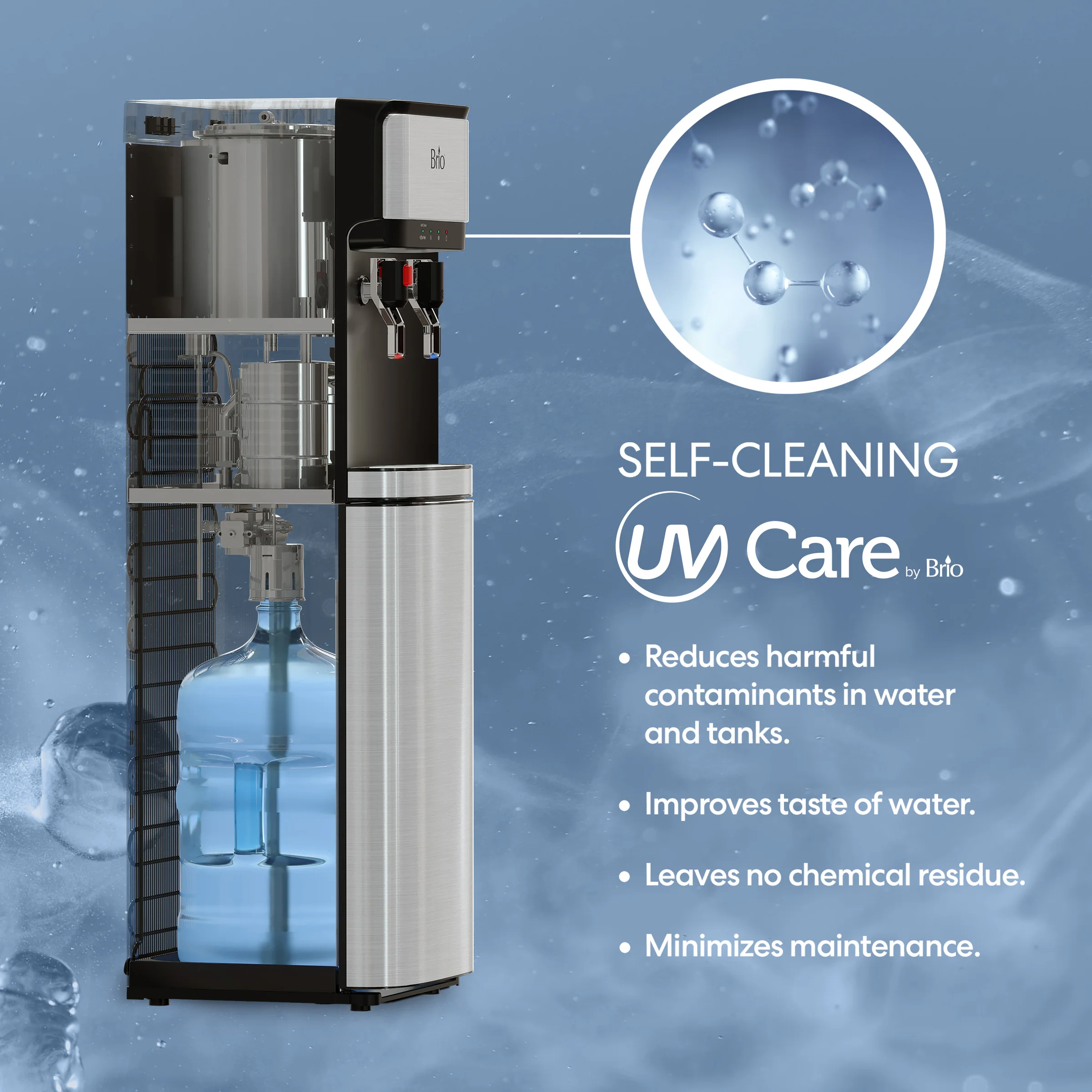 Brio 300 Series Stainless Steel Bottom Load Water Cooler - Image 6