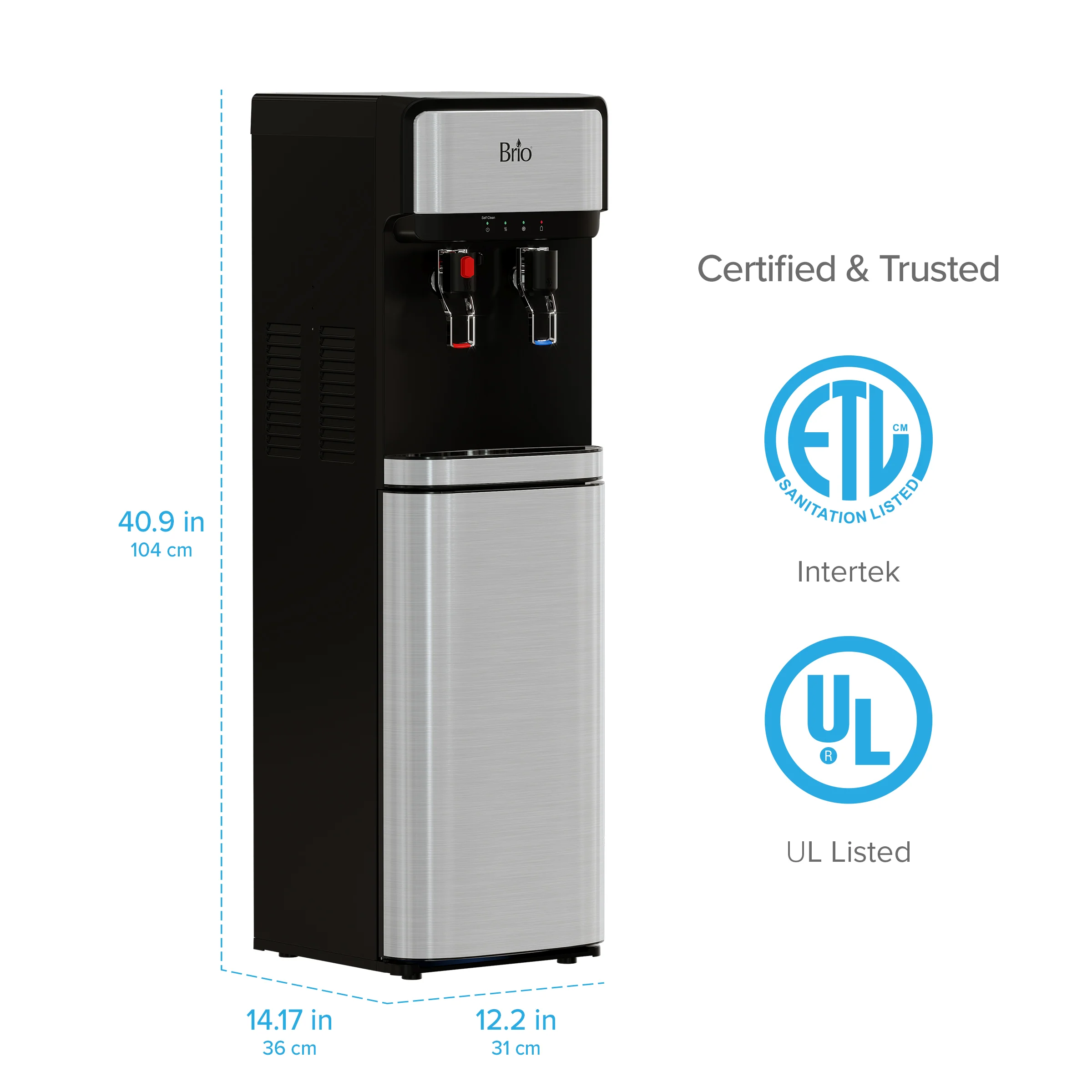 Brio 300 Series Stainless Steel Bottom Load Water Cooler - Image 7