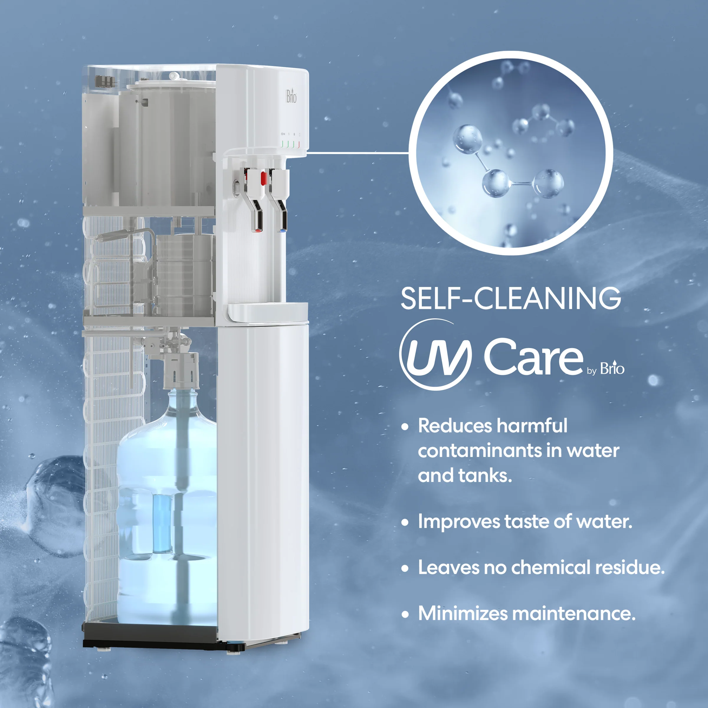 Brio 300 Series White Bottom Load Water Cooler - Image 6