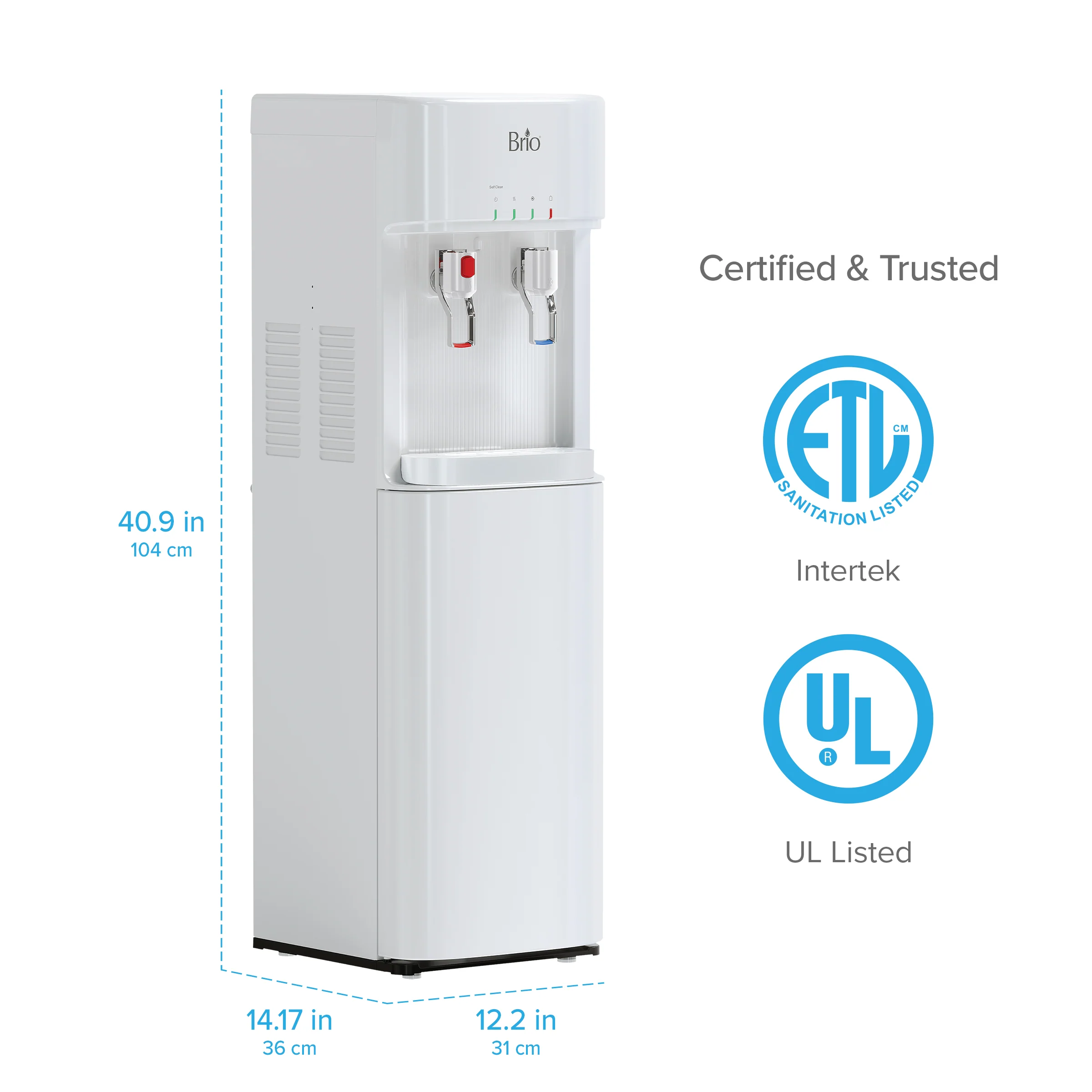 Brio 300 Series White Bottom Load Water Cooler - Image 7